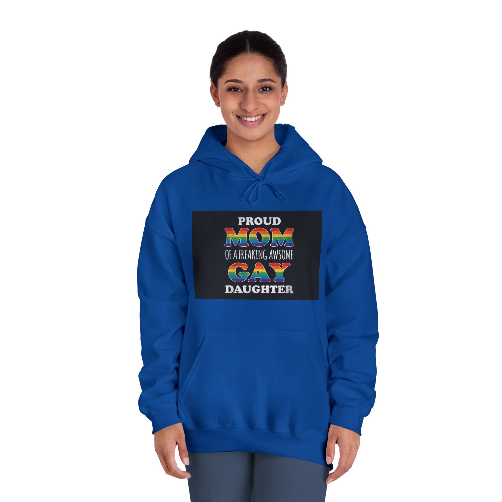 Mother Day Pride Rainbow Typography Vector Premium T Shirt(3) Unisex Dryblend Hooded Sweatshirt - Image 28