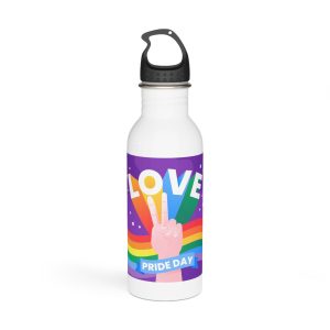 Pride Day Event Message Design Stainless Steel Water Bottle