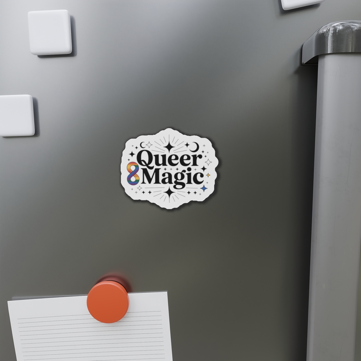 Queer Magic T Shirt Design Isolated White Background Die Cut Magnets - Image 8