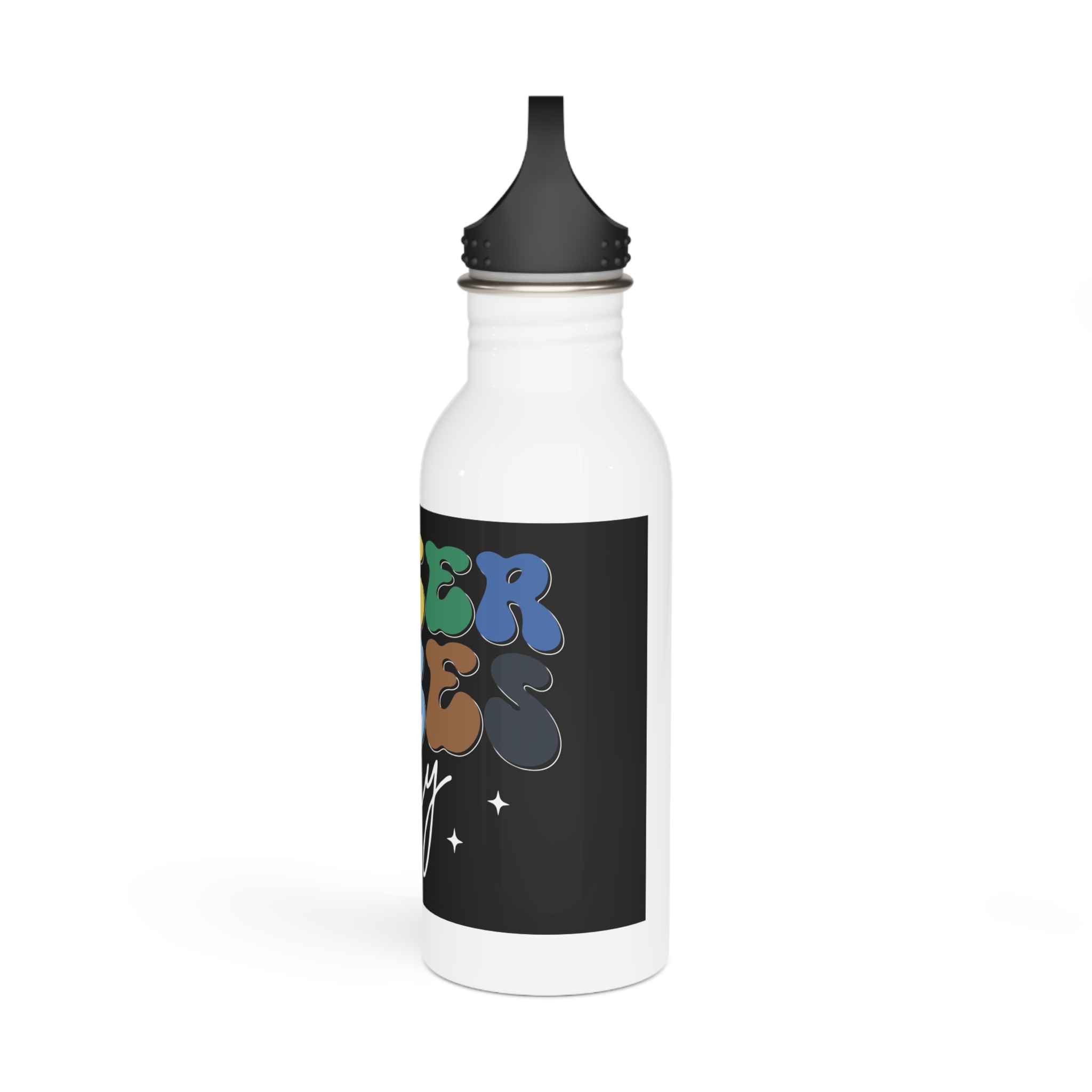 Pride Lgbtq Gay Typography Vector Tshirt Design(1) Stainless Steel Water Bottle - Image 4