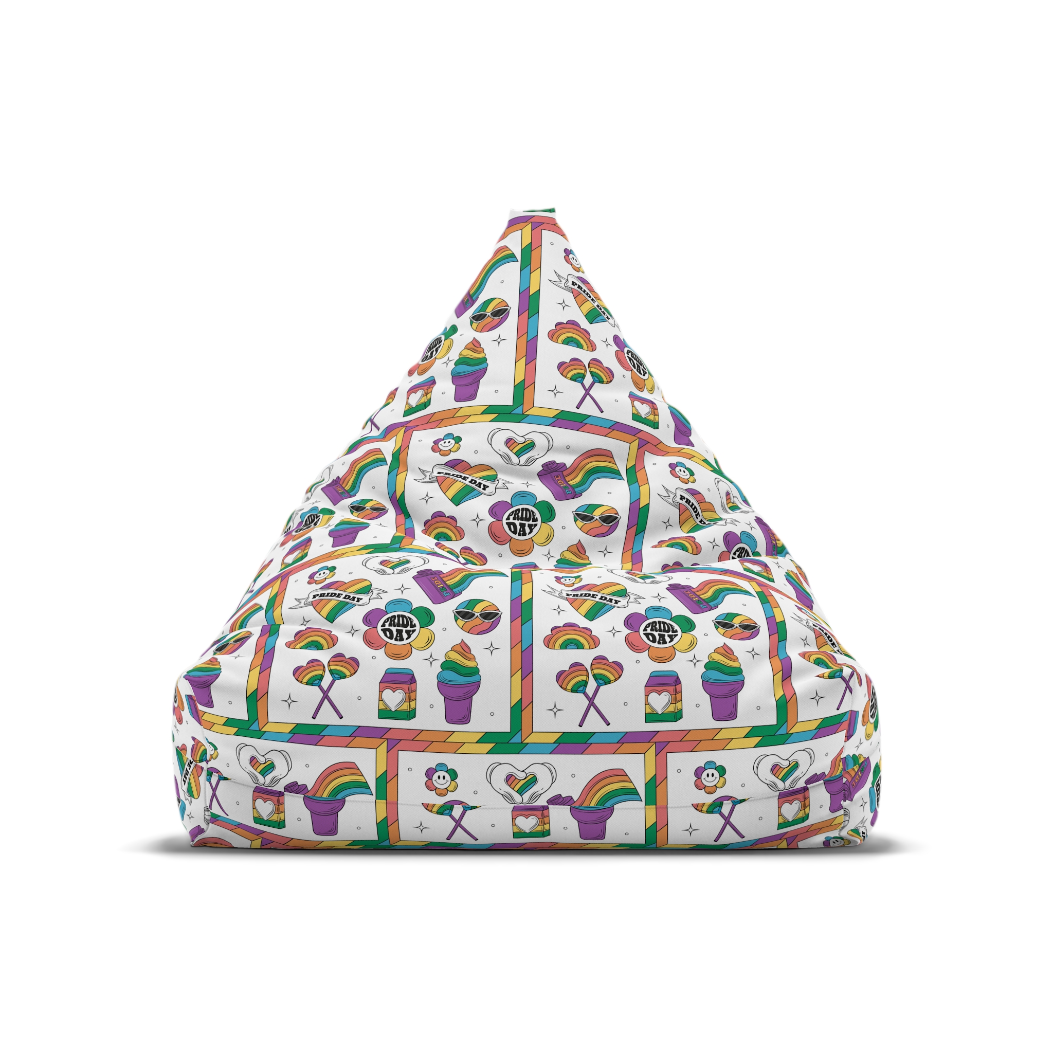 Hand Drawn Design Elements Collection Pride Month Celebration Bean Bag Chair Cover - Image 5