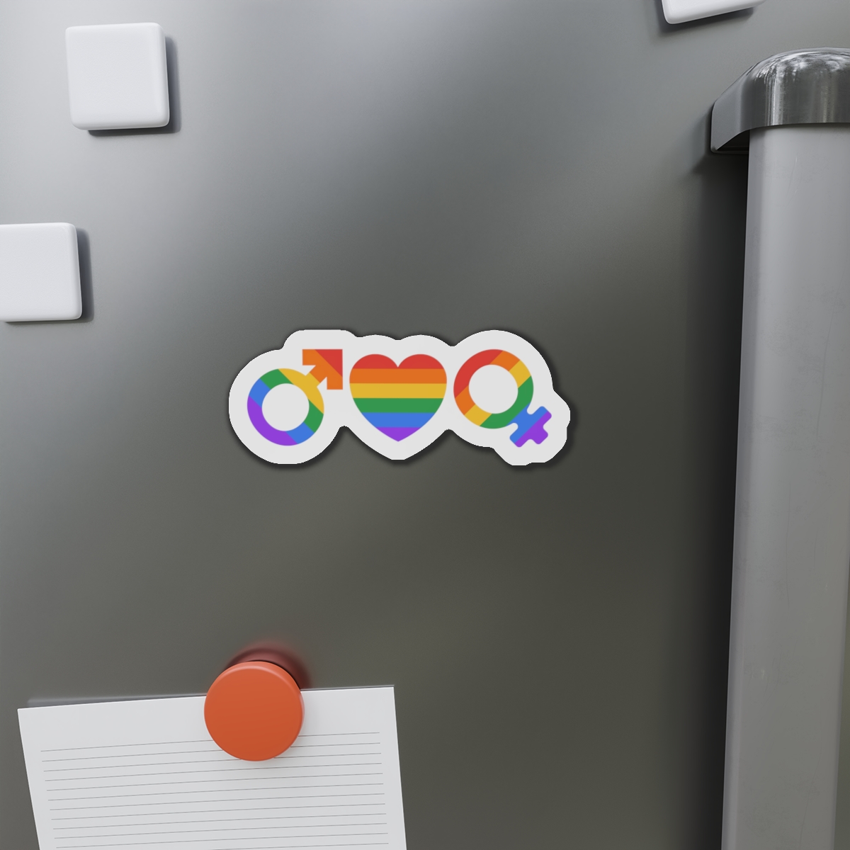 Lgbt Pride Month June Lesbian Gay Bisexual Transgender Lgbtq Flag Rainbow Vector(2) Die Cut Magnets - Image 11