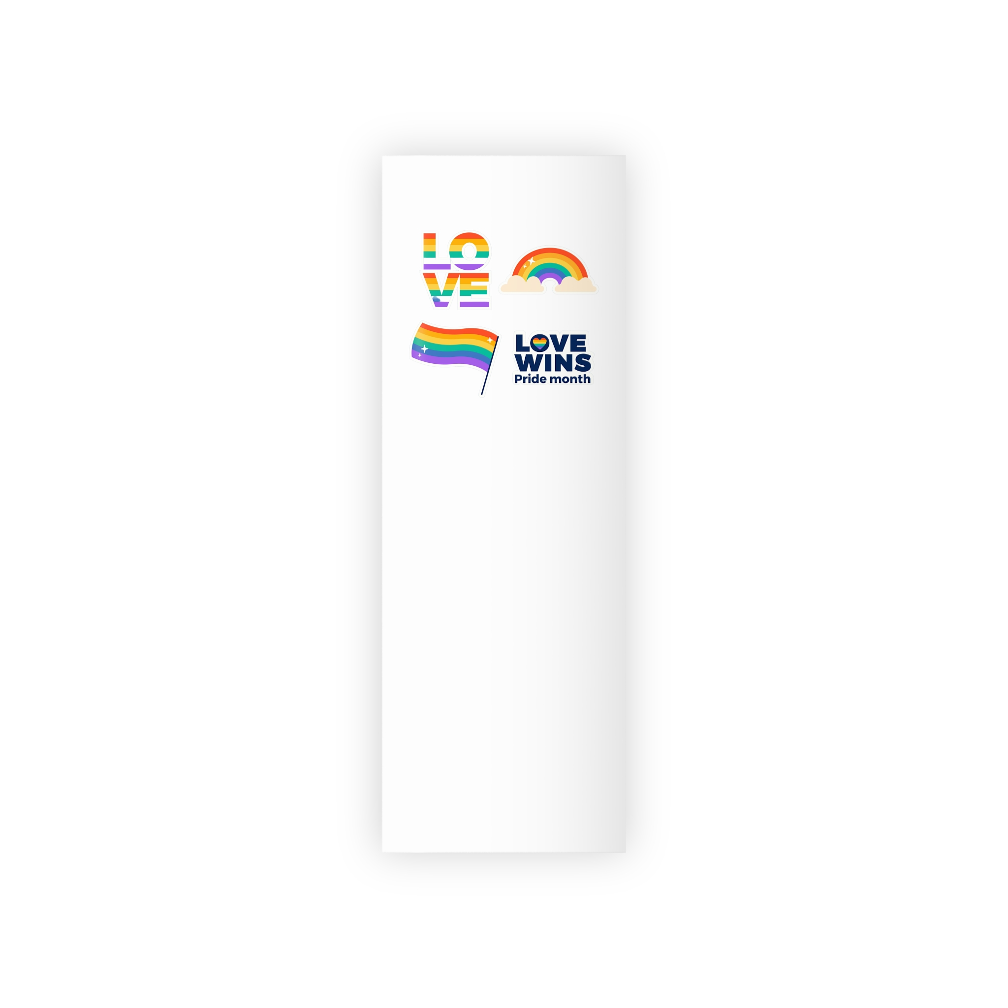 Flat Pride Month Labels Collection Gift Wrapping Paper Rolls 1pc - Image 5