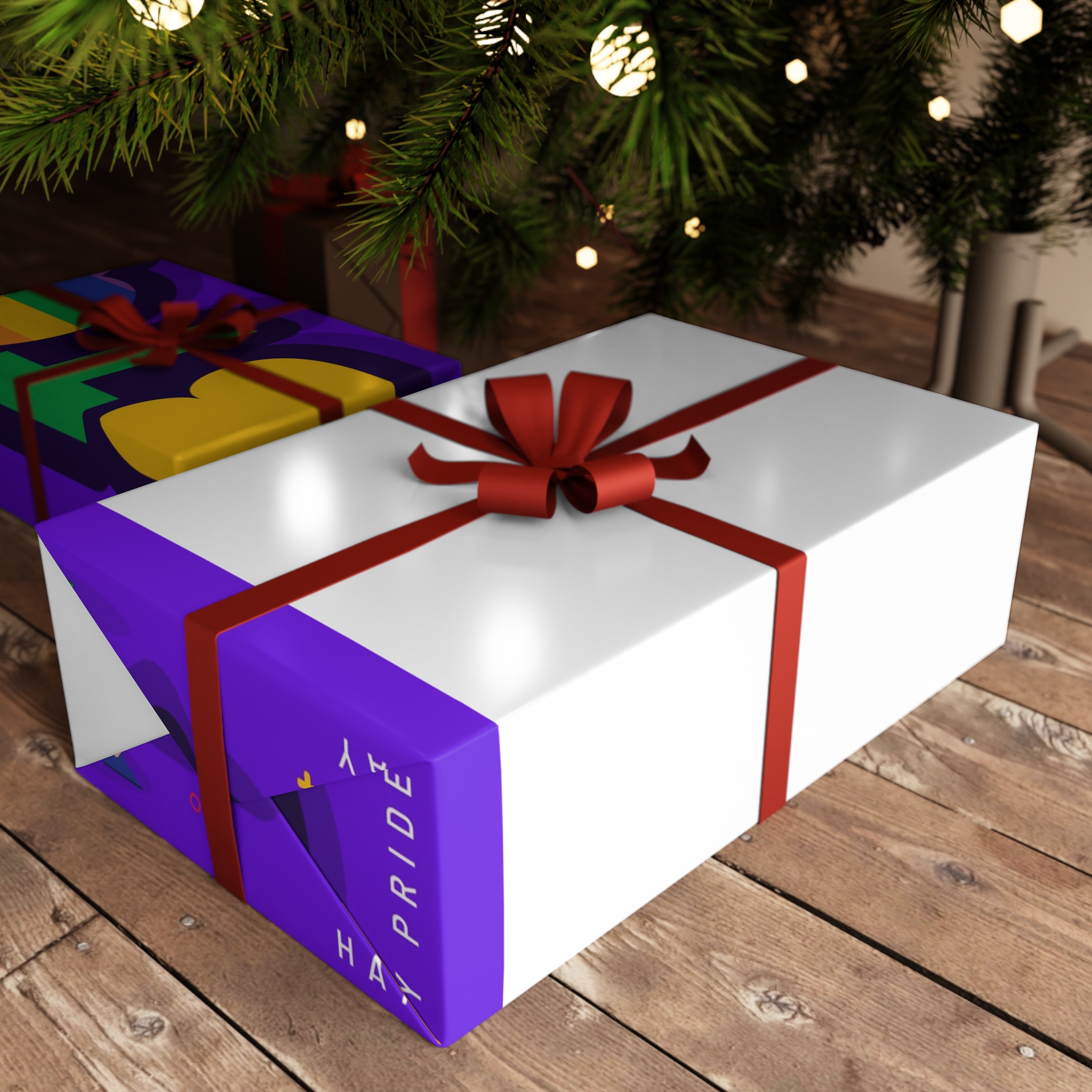 Lgbtq Community Banner Design With Illustration Gay Couple Gift Wrapping Paper Sheets 1pc - Image 6