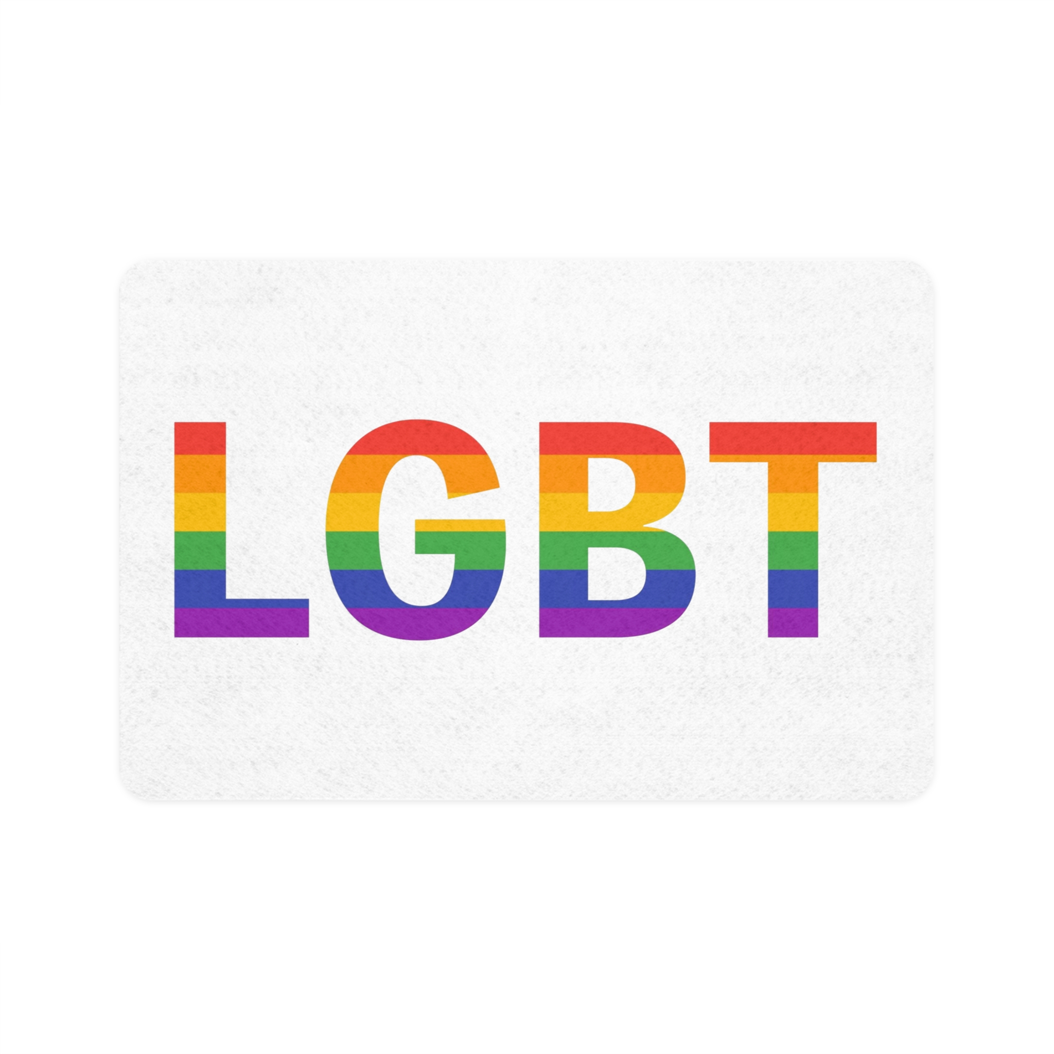 Lgbt Rainbow Colors Lgbt Logo Pet Food Mat 12x18