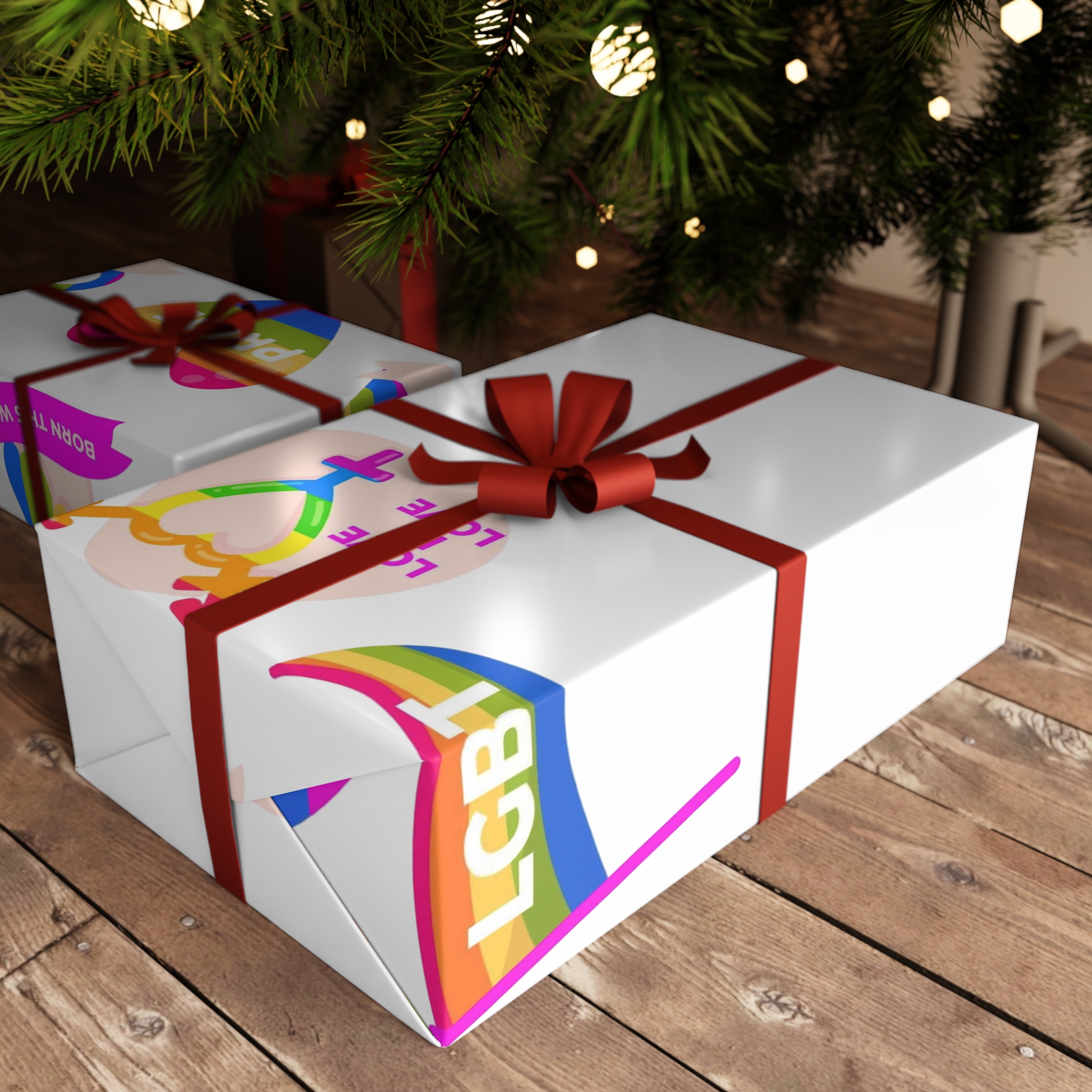 Pride Day Labels Set Gift Wrapping Paper Sheets 1pc - Image 3