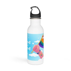 Gradient Background Pride Month Celebration Stainless Steel Water Bottle