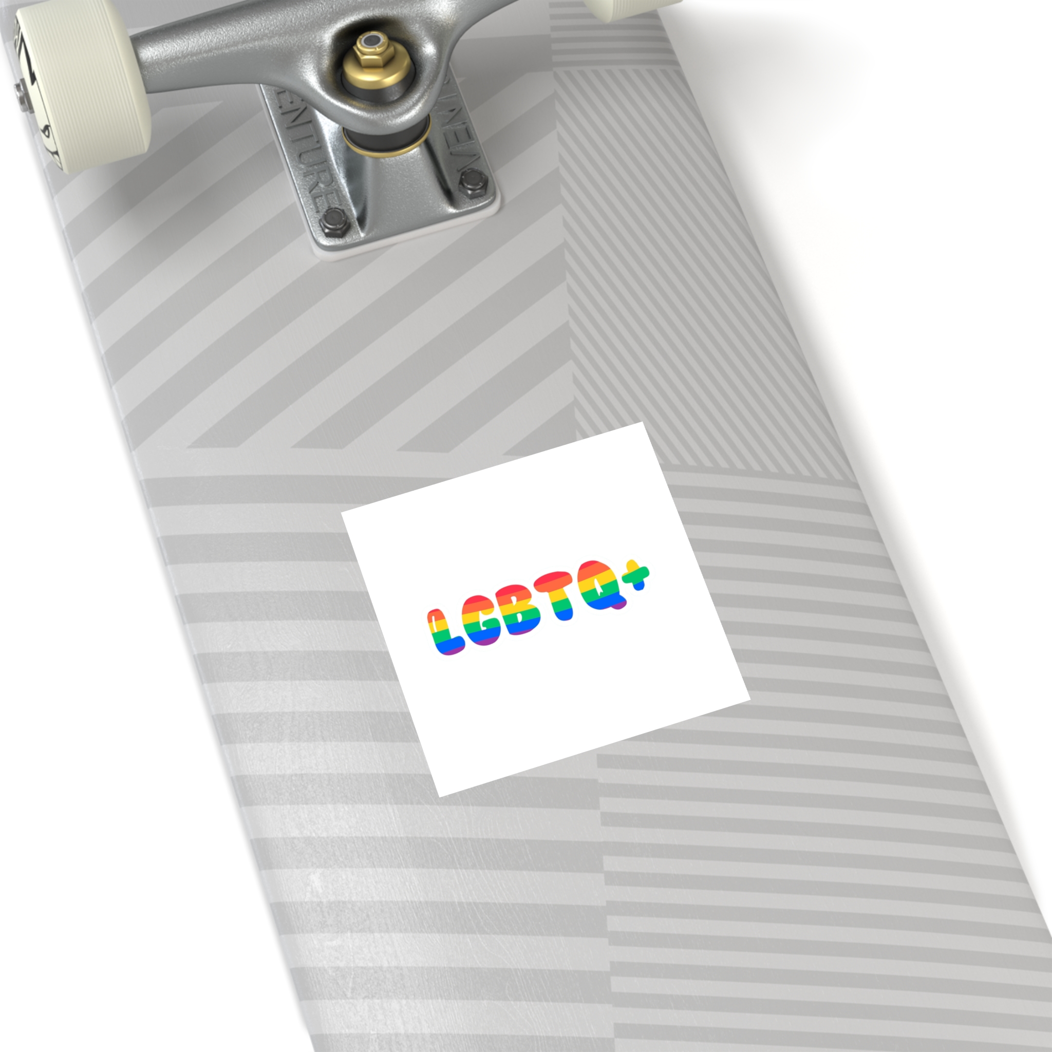 Pride Rainbow Lettering Text Writing Pattern Freedom Love Heart Homo Colors Flag Parade Lgbtq Flag W Laminate Stickers Square - Image 28