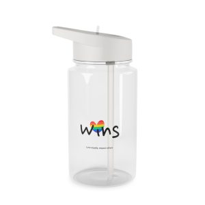 Love Letter Pride Rainbow Lettering Text Writing Pattern Freedom Love Heart Homo Colors Flag Parade (2) Tritan Water Bottle