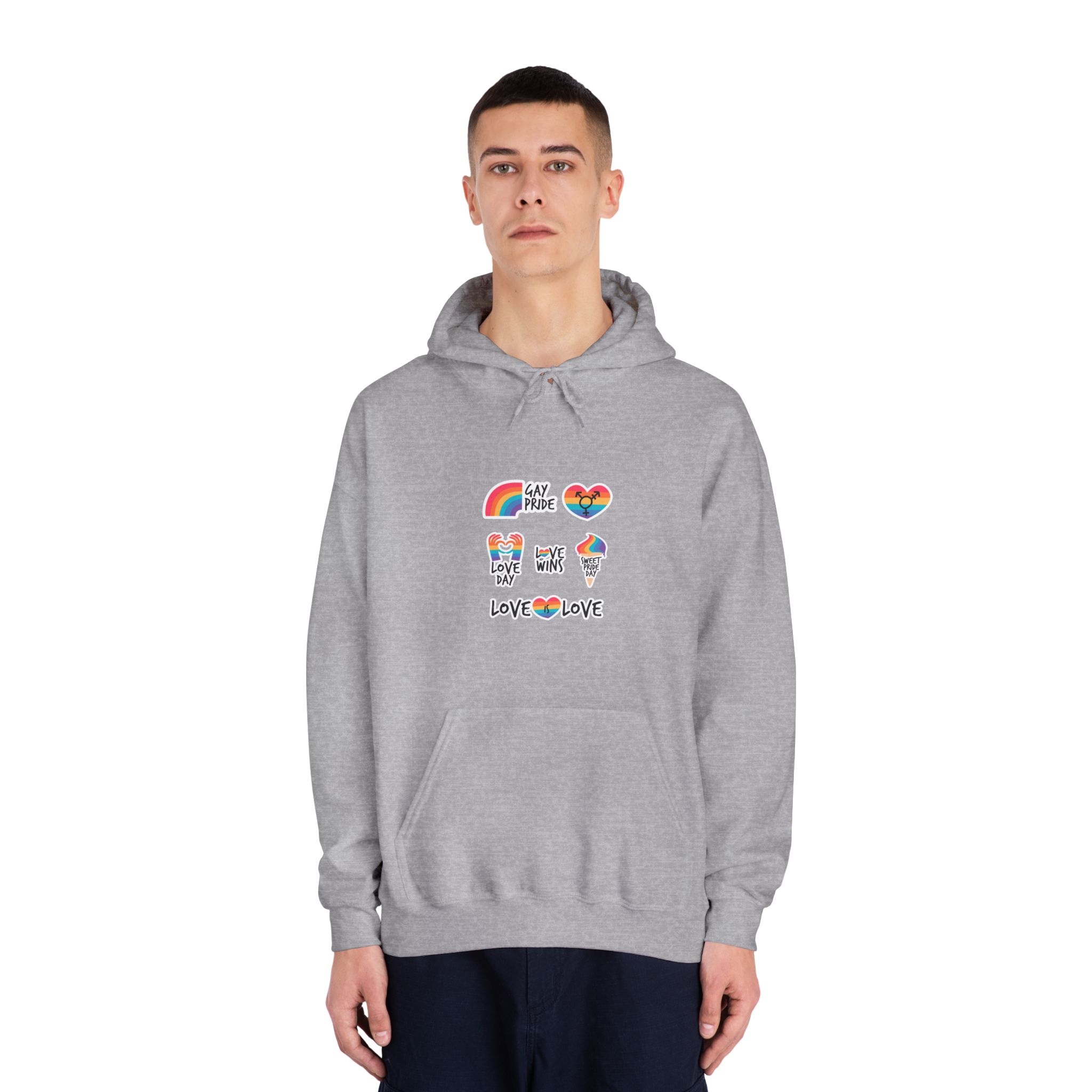 Pride Day Label Pack Theme Unisex Dryblend Hooded Sweatshirt - Image 15