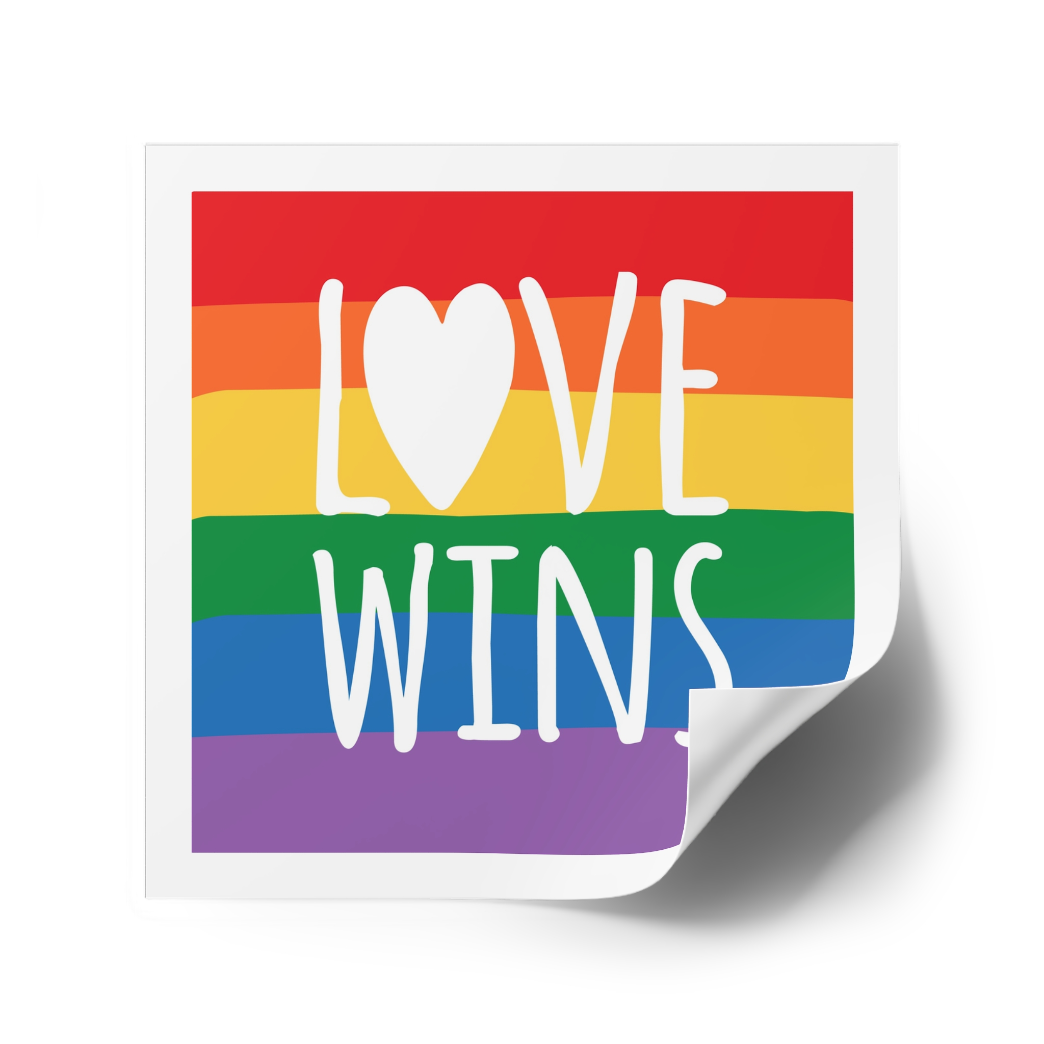 Lovewins Heart Hd 2 Laminate Stickers Square - Image 42