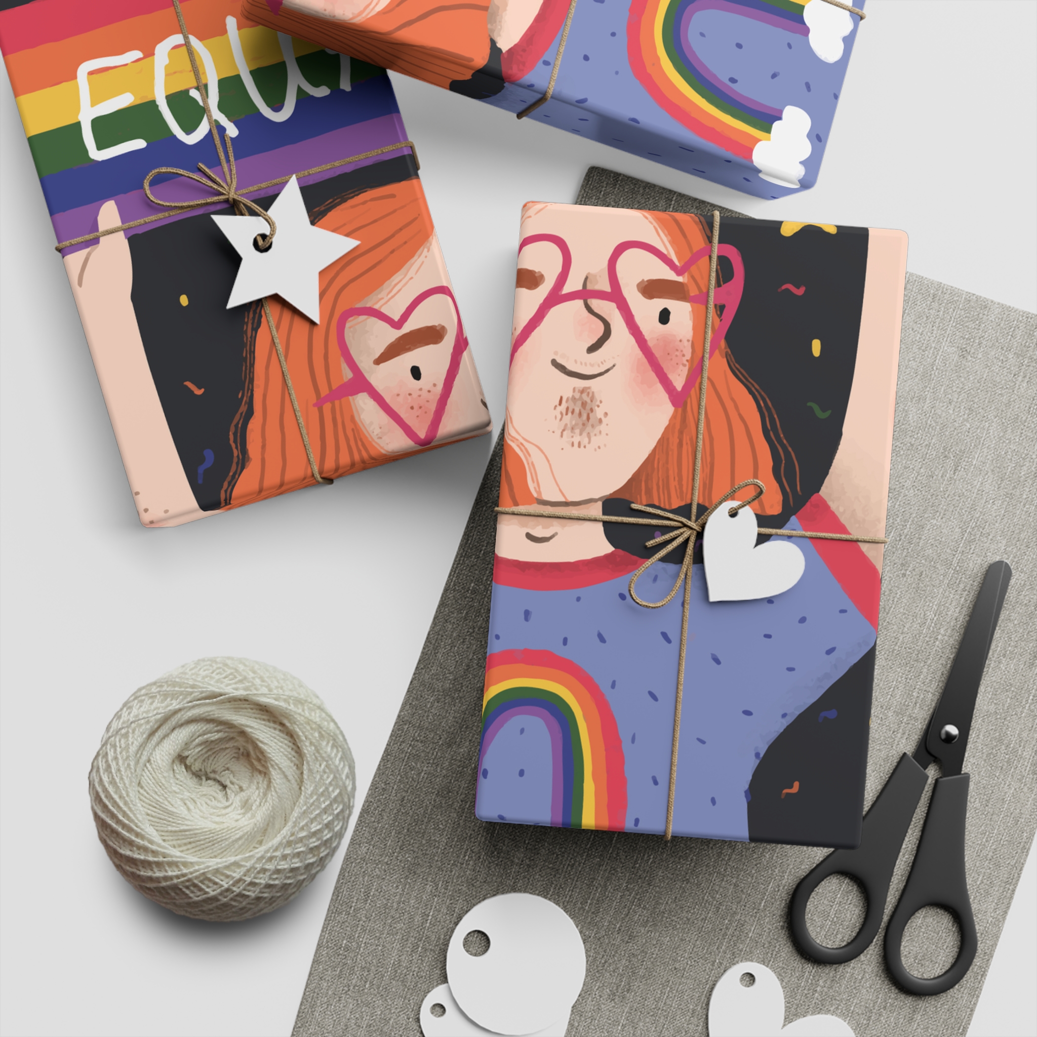 Pride Day Concept Equality Message Gift Wrapping Paper Sheets 1pc - Image 2