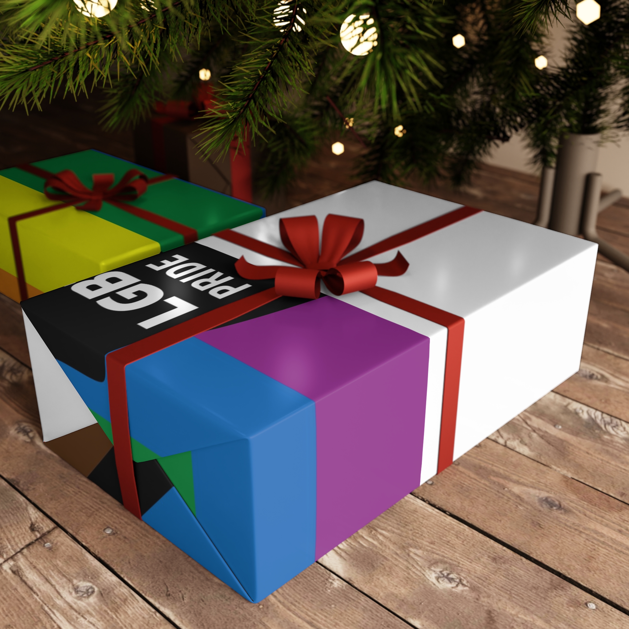 Happy Pride Day Concept Lgbtq Community Lgbt Pride Typography Vector Gift Wrapping Paper Sheets 1pc - Image 6
