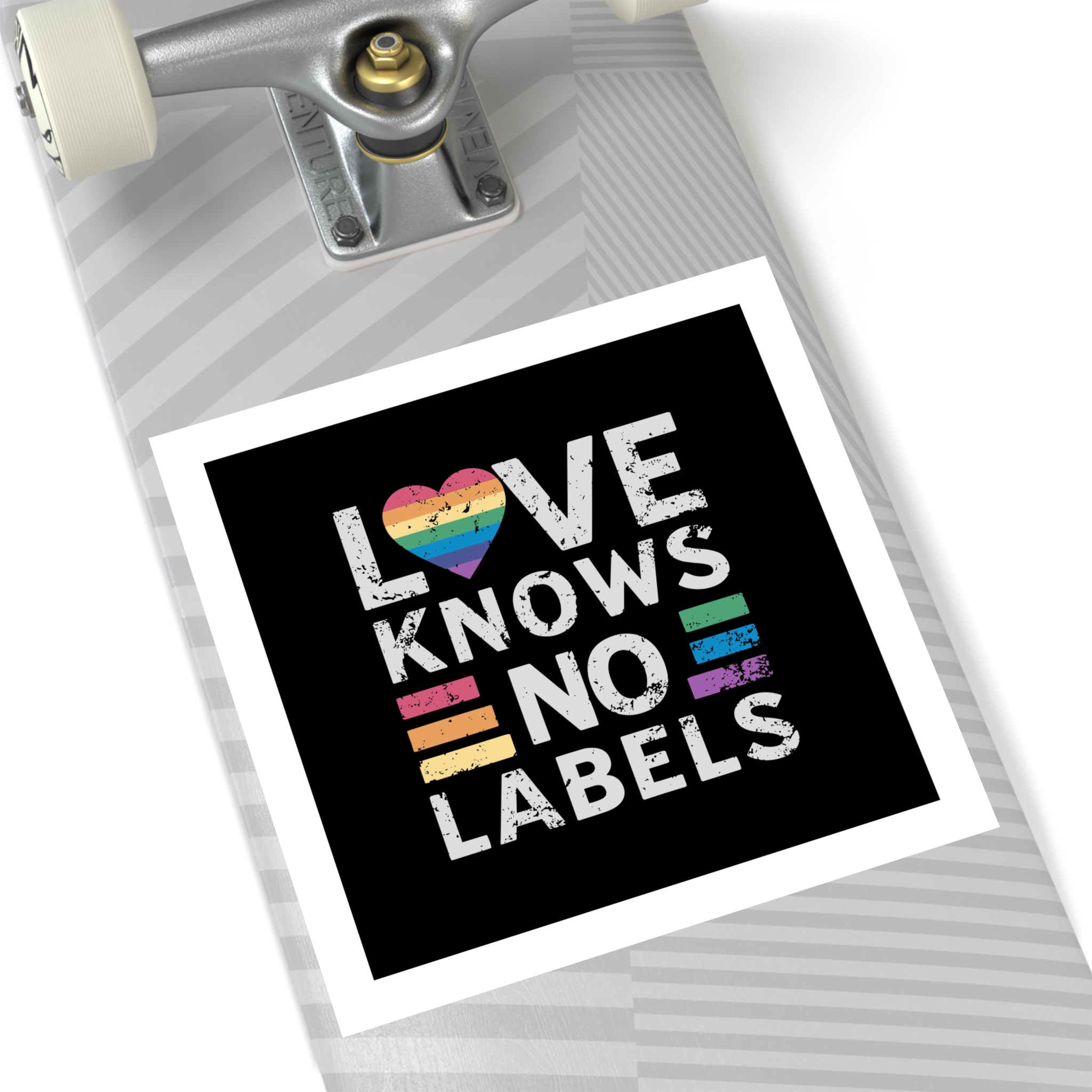 Love Knows No Labels Happy Pride Month Laminate Stickers Square - Image 60