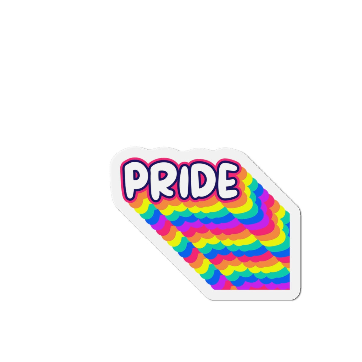 Pride Text Lettering Pride Month Celebration Poster Die Cut Magnets - Image 10