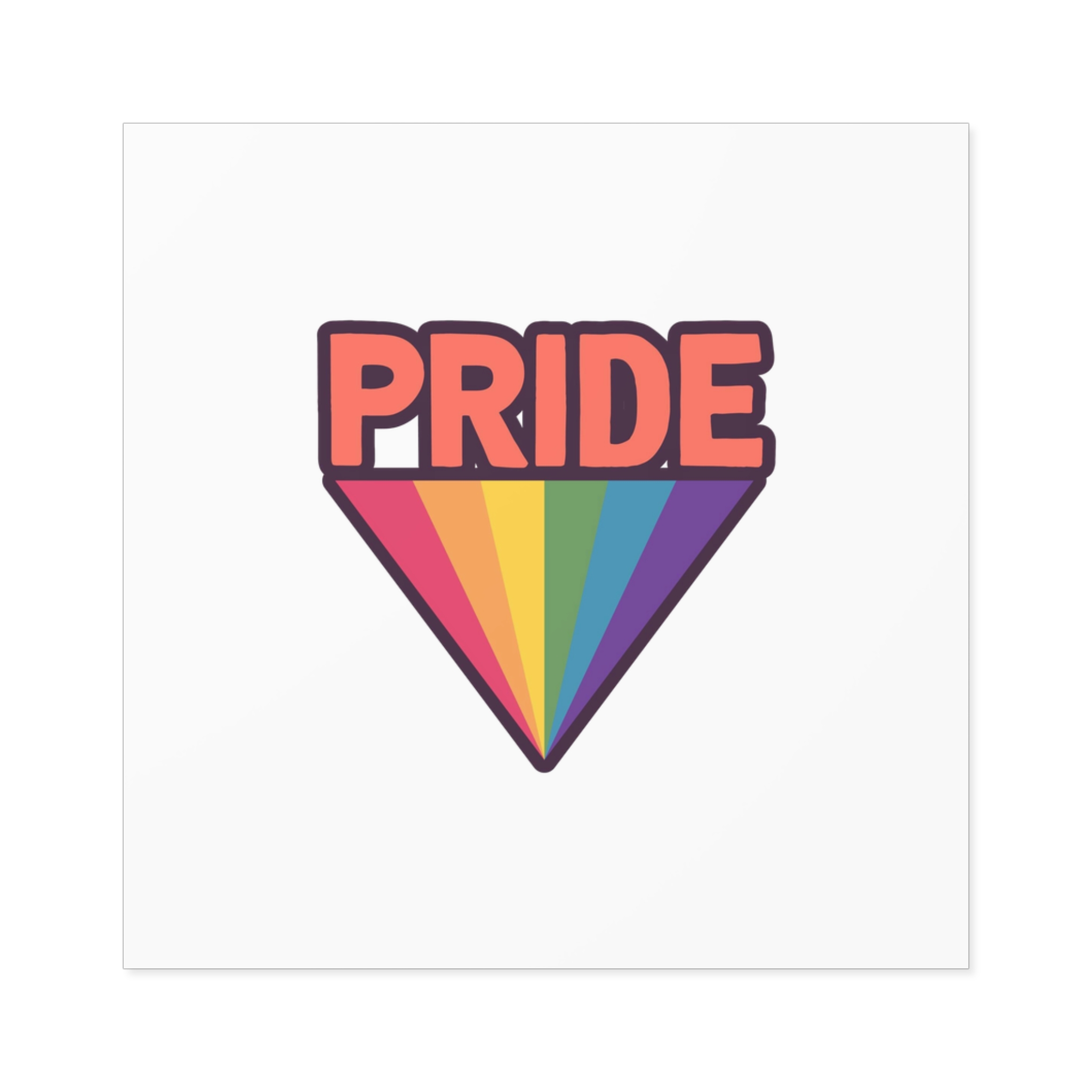 Pride Text With Rainbow Flag Badge Lgbt Symbol Gay Lesbian Bisexual Trans Queer Love Symbol Laminate Stickers Square - Image 17
