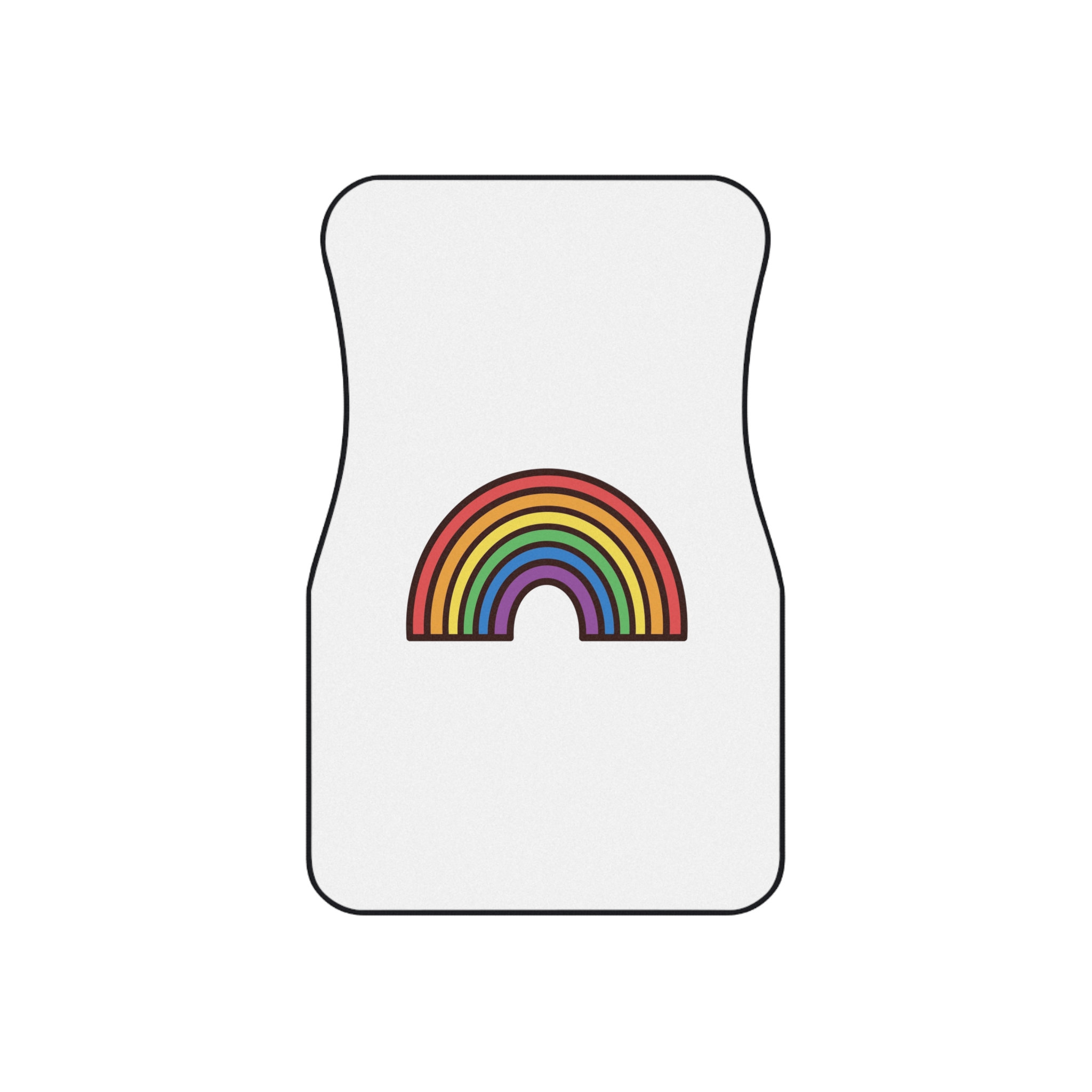 Rainbow Icon Colorful Arch Symbolizing Hope Pride Car Mats Set Of 4 - Image 2