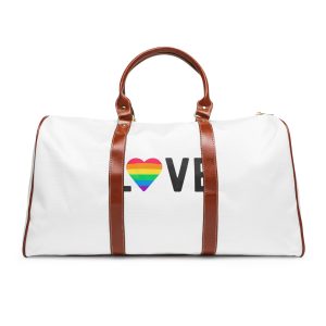 Love Lgbt Rainbow Heart Diversity Love Flag Flat Vector Illustration Waterproof Travel Bag