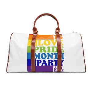 Love Is Love Pride Month Party Poster Flyer Social Media Post Design Waterproof Travel Bag