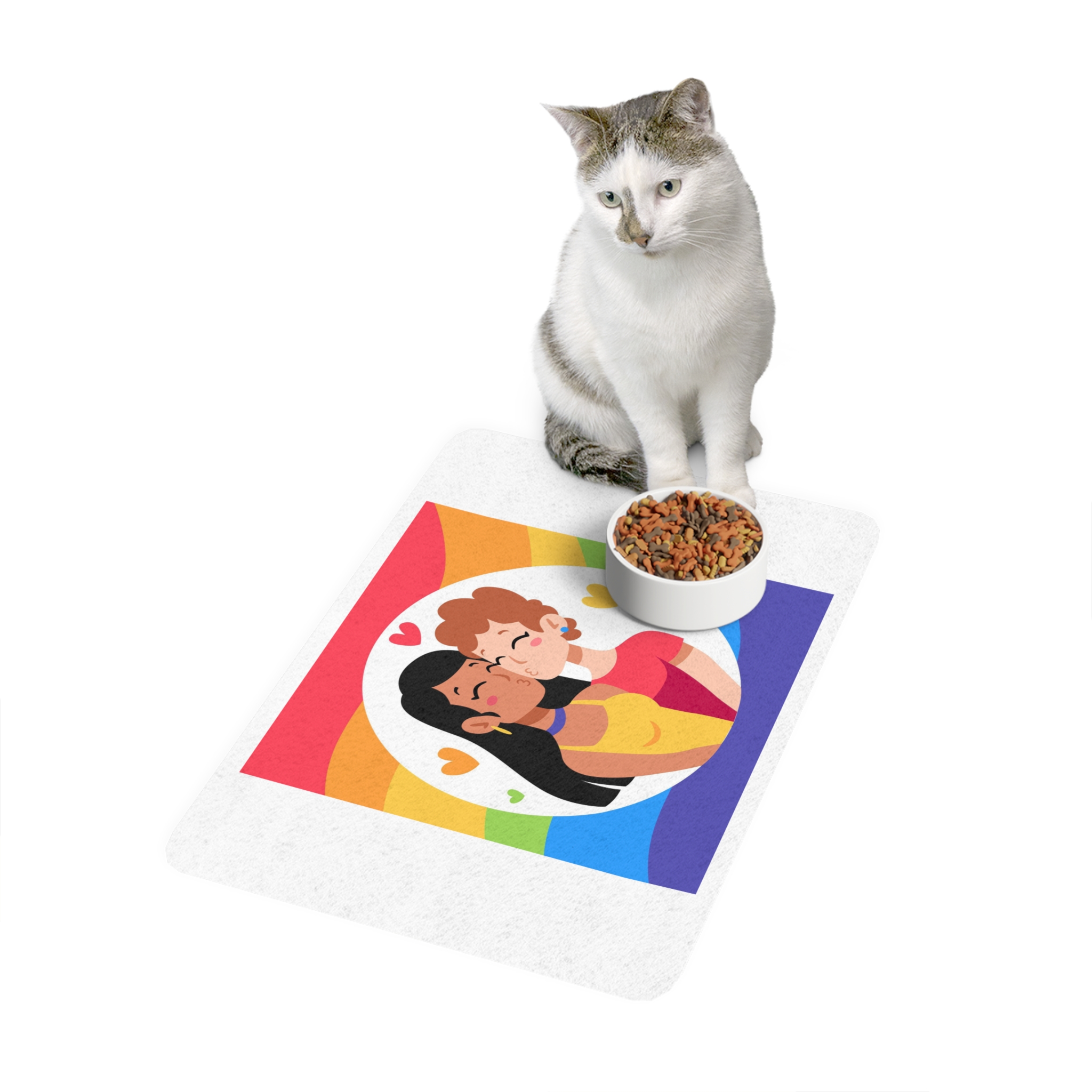 Lesbian Pride Design EF902A Pet Food Mat 12x18 - Image 3