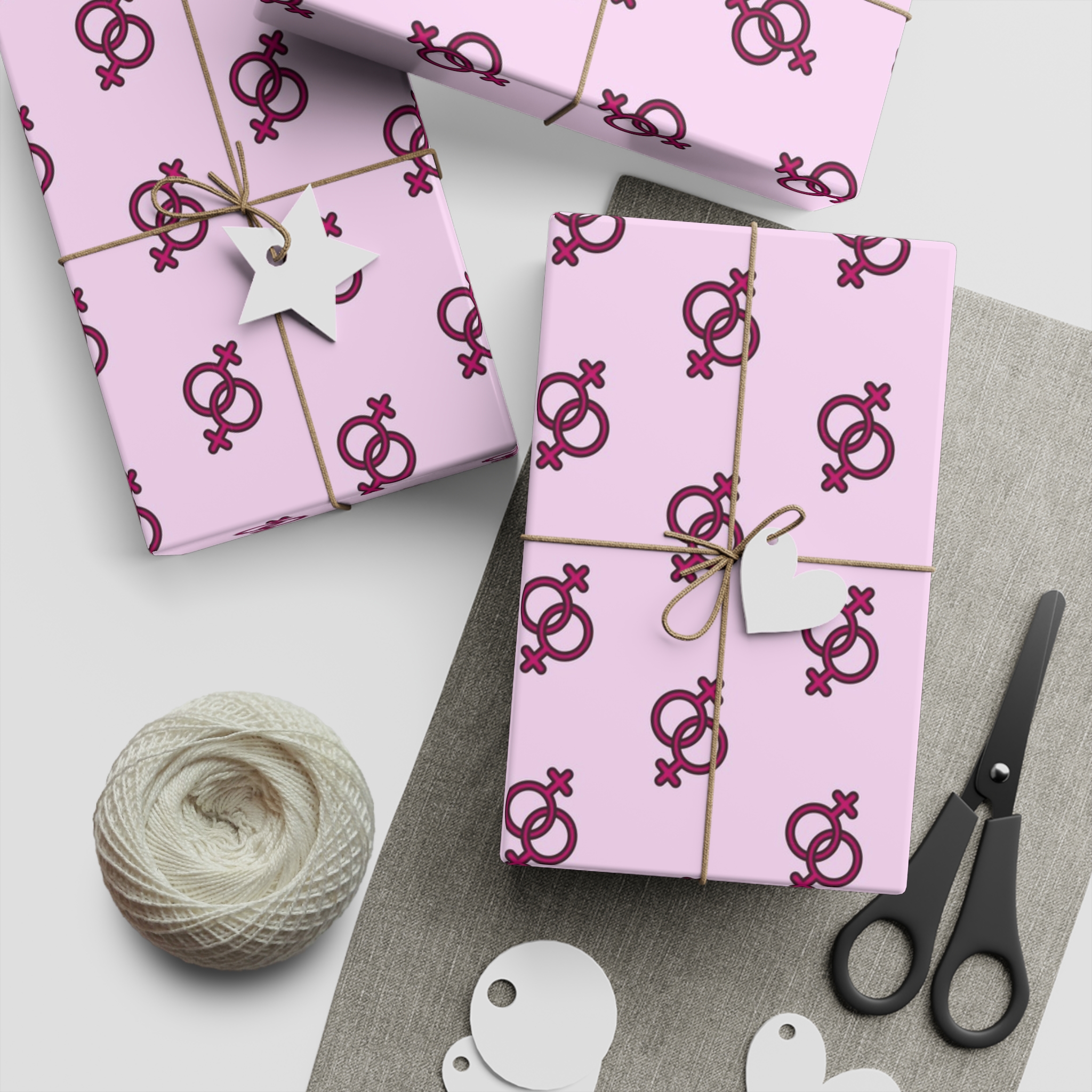 Lesbian Pride Design 20D8B3 Gift Wrapping Paper Sheets 1pc - Image 5
