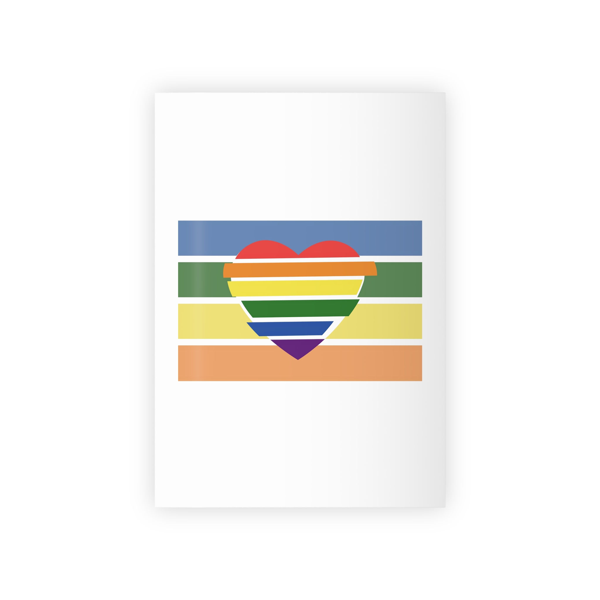 Banner With Rainbow Colors Heart Shape Lgbti Card Pride Flag Vector Illustration Gift Wrapping Paper Rolls 1pc