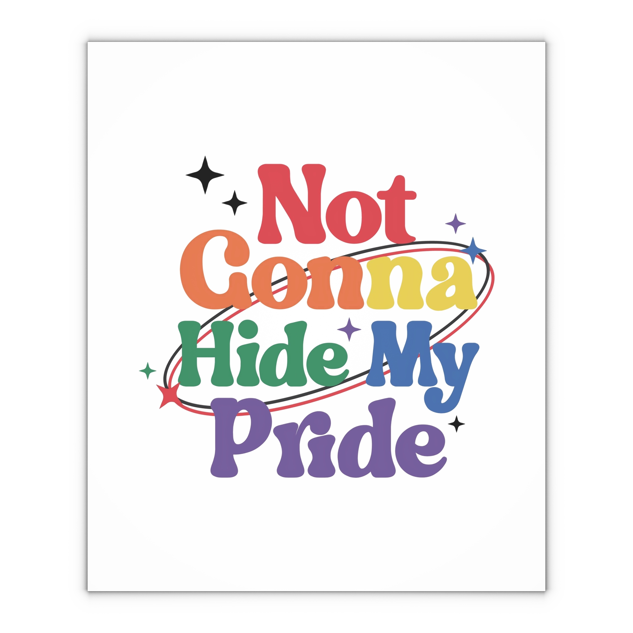 Poster That Says Gonna Hide My Pride Gift Wrapping Paper Sheets 1pc - Image 4