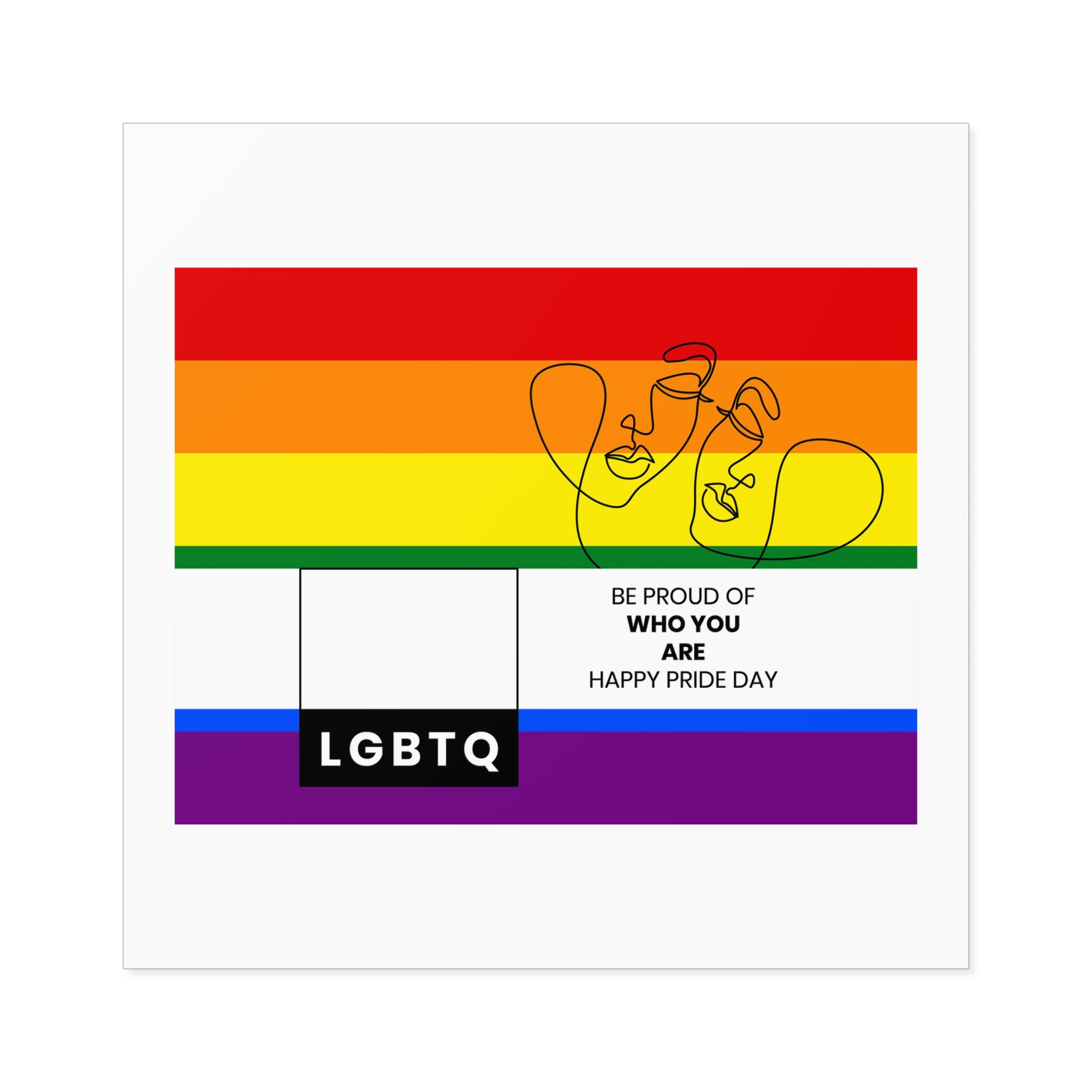Lgbtq Pride Month Celebration Banner Poster Card Design Vector Illustration Laminate Stickers Square - Image 41