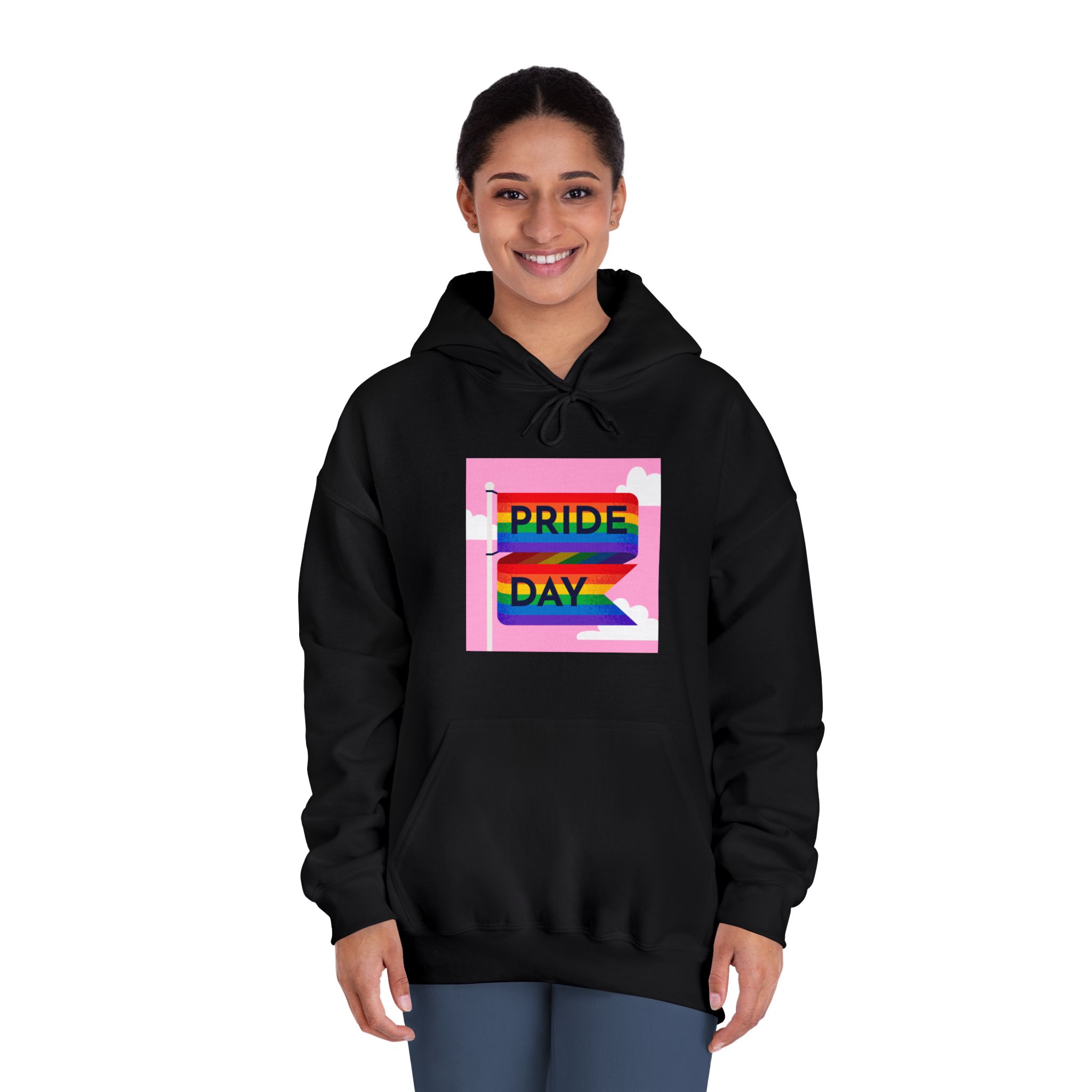 Pride Day Flag Illustration Unisex Dryblend Hooded Sweatshirt - Image 12