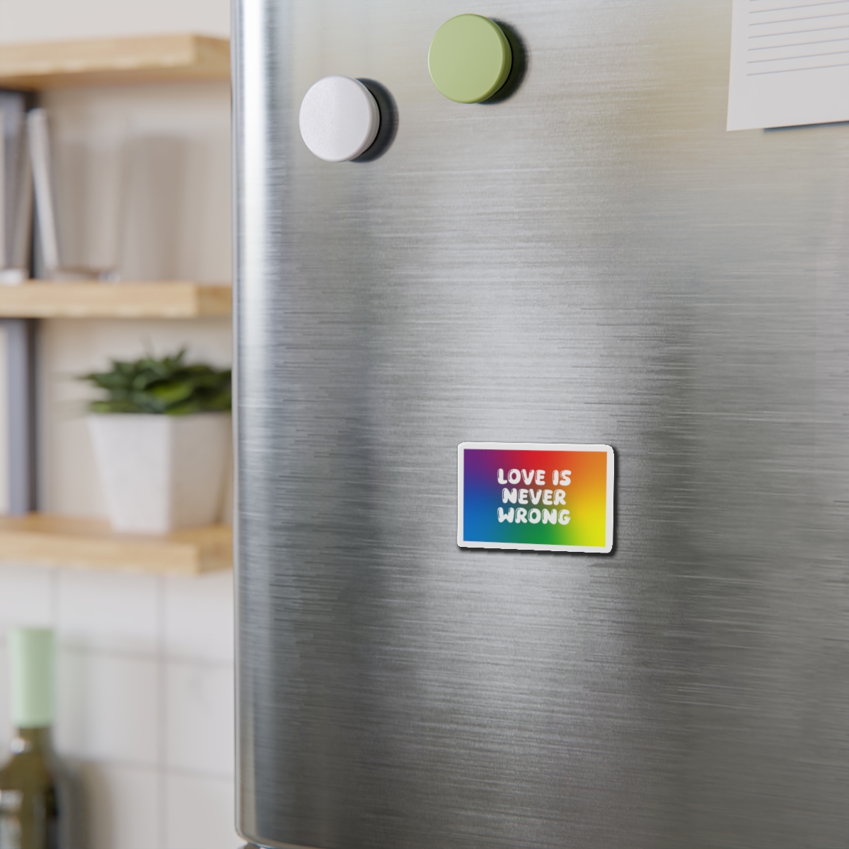 Horizontal Pride Month Vector Background Rainbow Colors Quote Typography Poster Banner Die Cut Magnets - Image 3