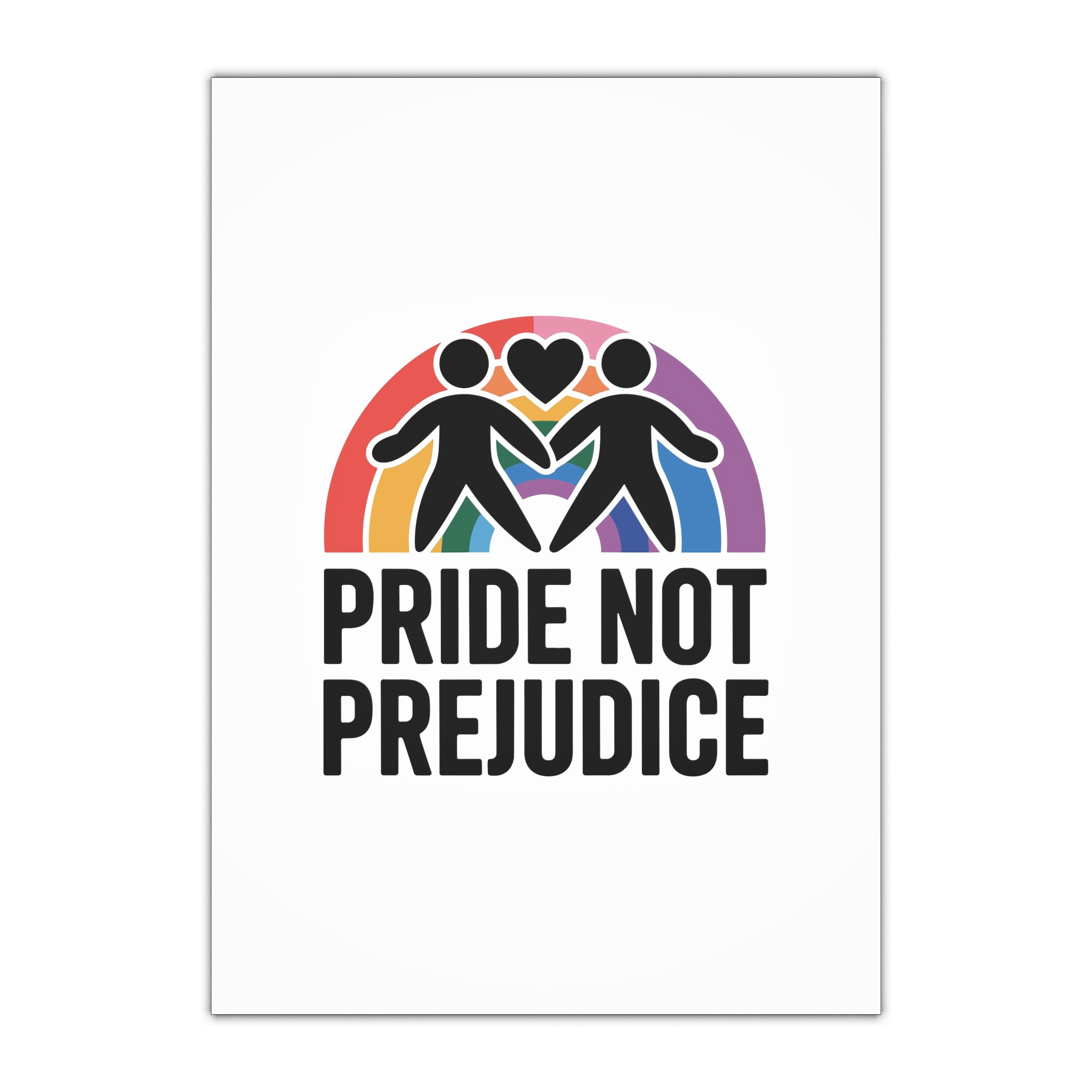 Pride Prejudice T Shirt Design Isolated White Background Gift Wrapping Paper Sheets 1pc