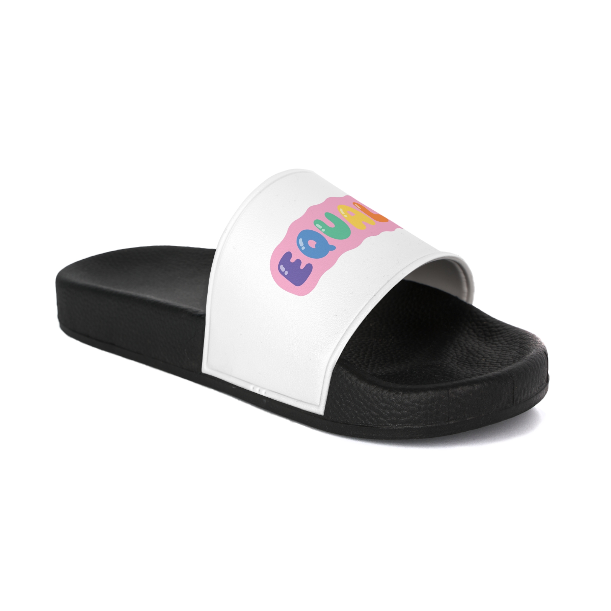 Lgbt Sticker Pack White Background Lgbtq Set Symbol Lgbt Pride Community Rainbow Elements Vector Hand Draw Illustration Hand Drawn Lettering Copia Mens Slide Sandals - Image 2
