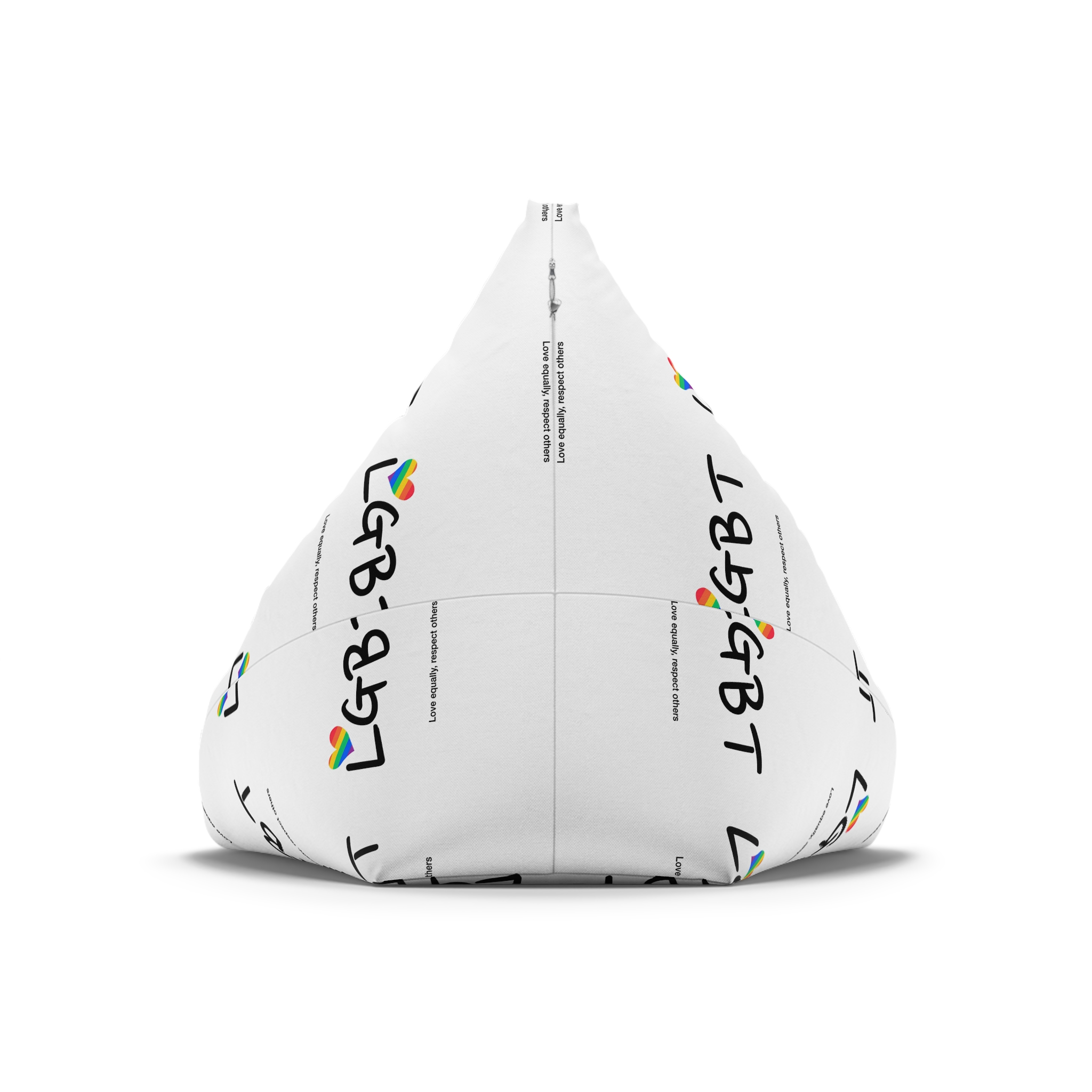 Love Letter Pride Rainbow Lettering Text Writing Pattern Freedom Love Heart Homo Colors Flag Parade(3) Bean Bag Chair Cover - Image 6