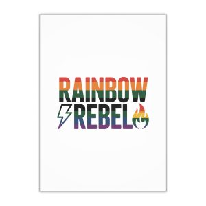 Rainbow Rebel T Shirt Design Isolated White Background Gift Wrapping Paper Sheets 1pc