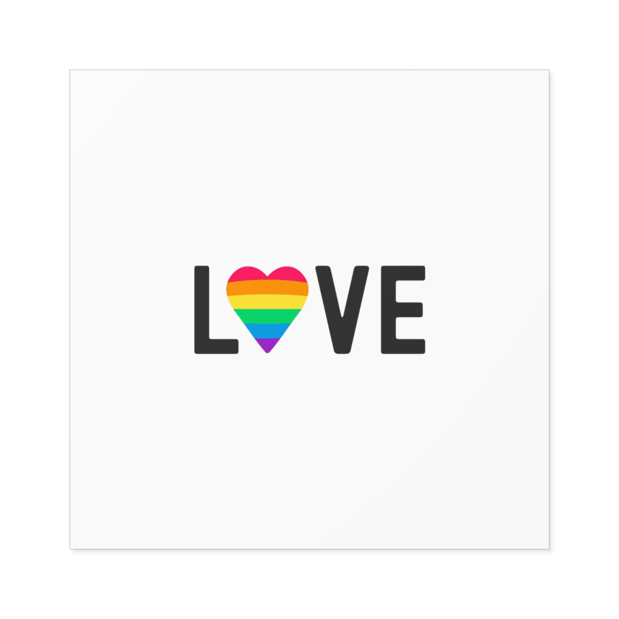 Love Lgbt Rainbow Heart Diversity Love Flag Flat Vector Illustration Laminate Stickers Square - Image 25