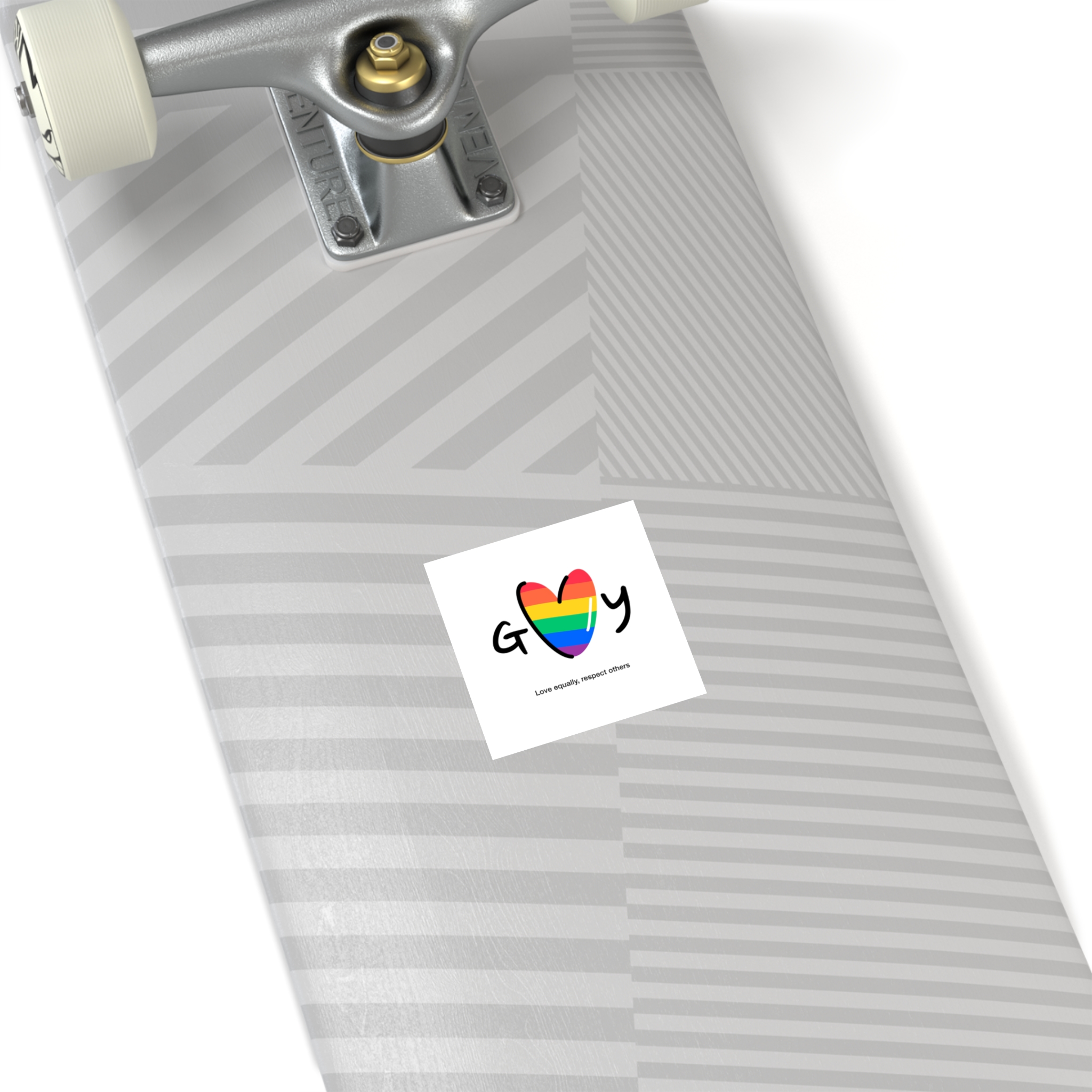 Love Letter Pride Rainbow Lettering Text Writing Pattern Freedom Love Heart Homo Colors Flag Parade Laminate Stickers Square - Image 12