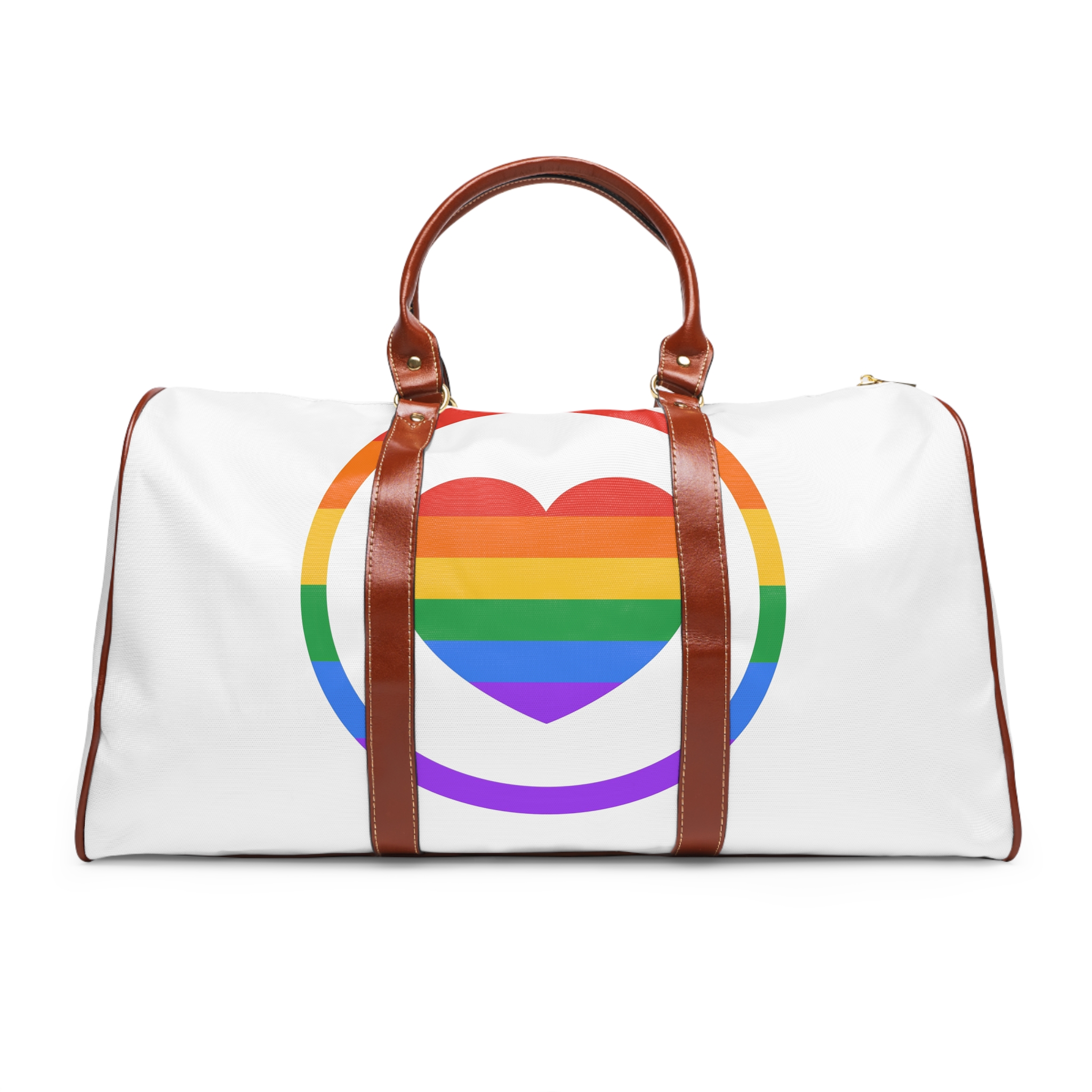Lgbt Pride Month June Lesbian Gay Bisexual Transgender Lgbtq Flag Rainbow Vector (1) Waterproof Travel Bag