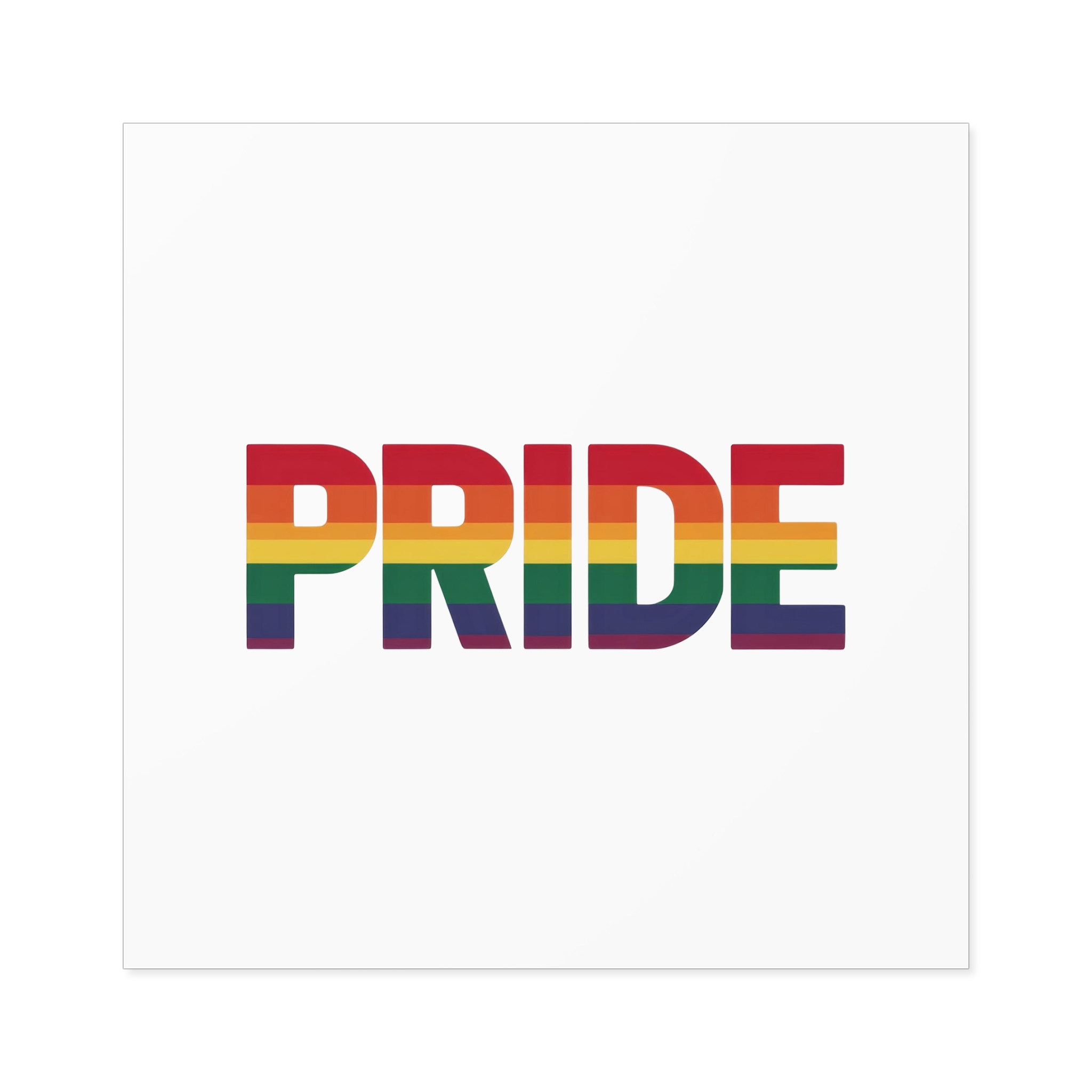 Rainbow Colored Text That Says Rainbow Middle Laminate Stickers Square - Image 57