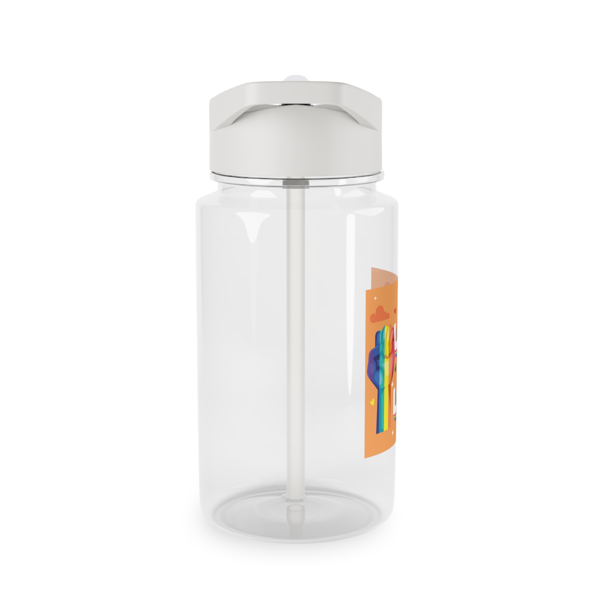 Love Is Love Lettering With Fist Tritan Water Bottle - Image 4