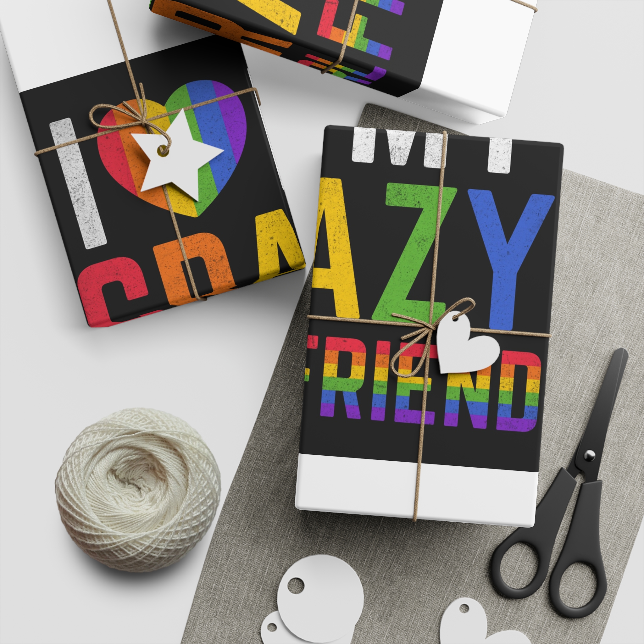 Pride Gay Rainbow Typography Vector Premium T Shirt(5) Gift Wrapping Paper Sheets 1pc - Image 2