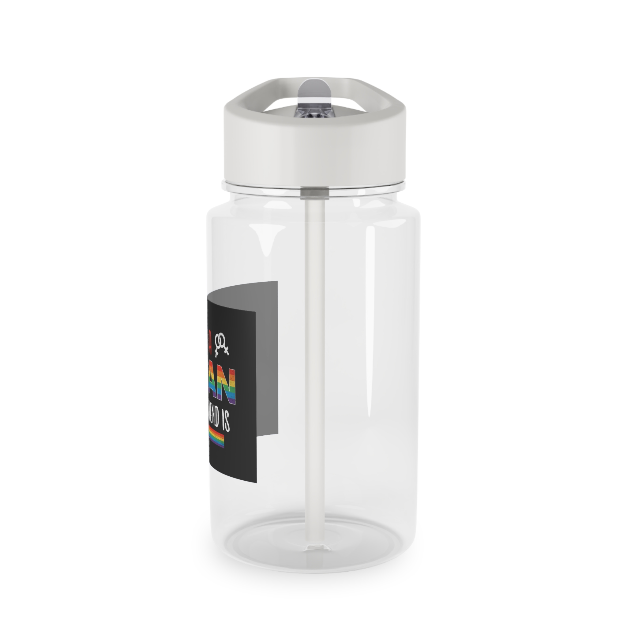 Pride Gay Rainbow Typography Vector Premium T Shirt(4) Tritan Water Bottle - Image 3