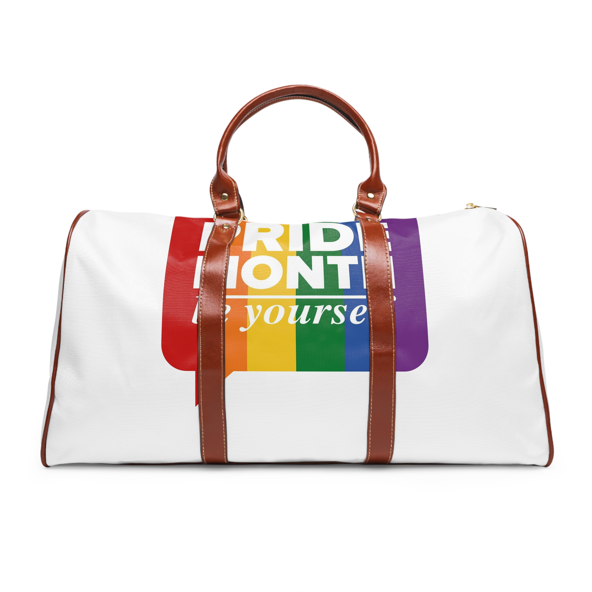 Lgbt Pride Month June Lgbt Flag Rainbow Flag Love Concept Vector Illustration Poster (1) Waterproof Travel Bag