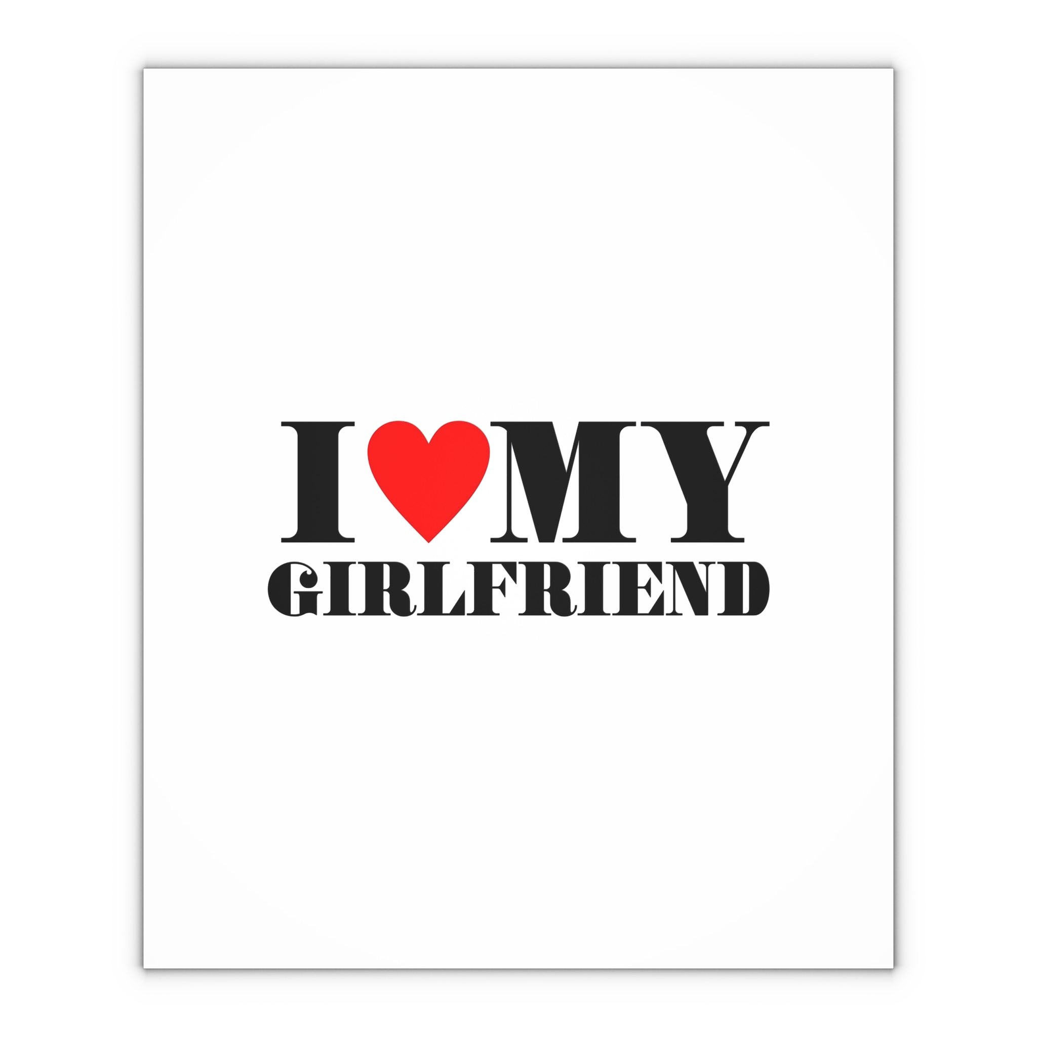 I Love My Girlfriend Typography Slogan T Shirt Printing Tee Graphic Design Vector Illustration Gift Wrapping Paper Sheets 1pc - Image 4