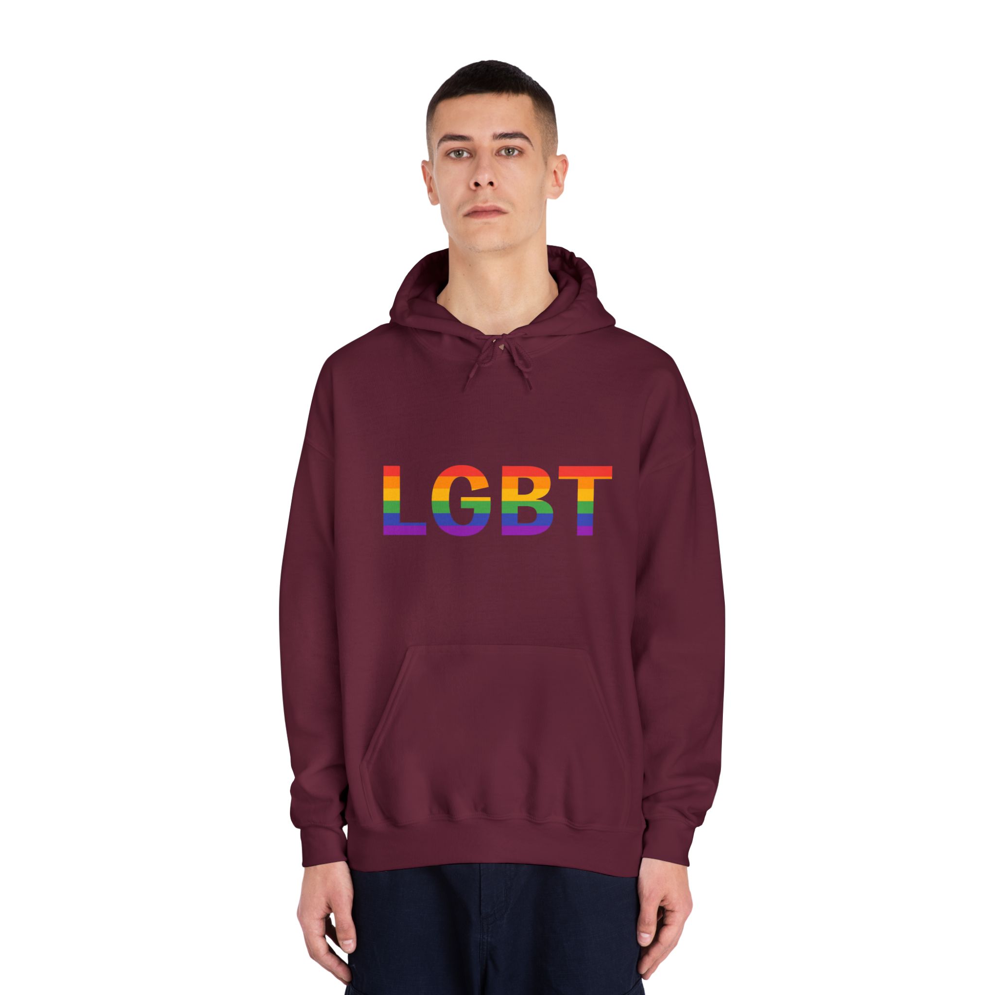 Lgbt Rainbow Colors Lgbt Logo Unisex Dryblend Hooded Sweatshirt - Image 19