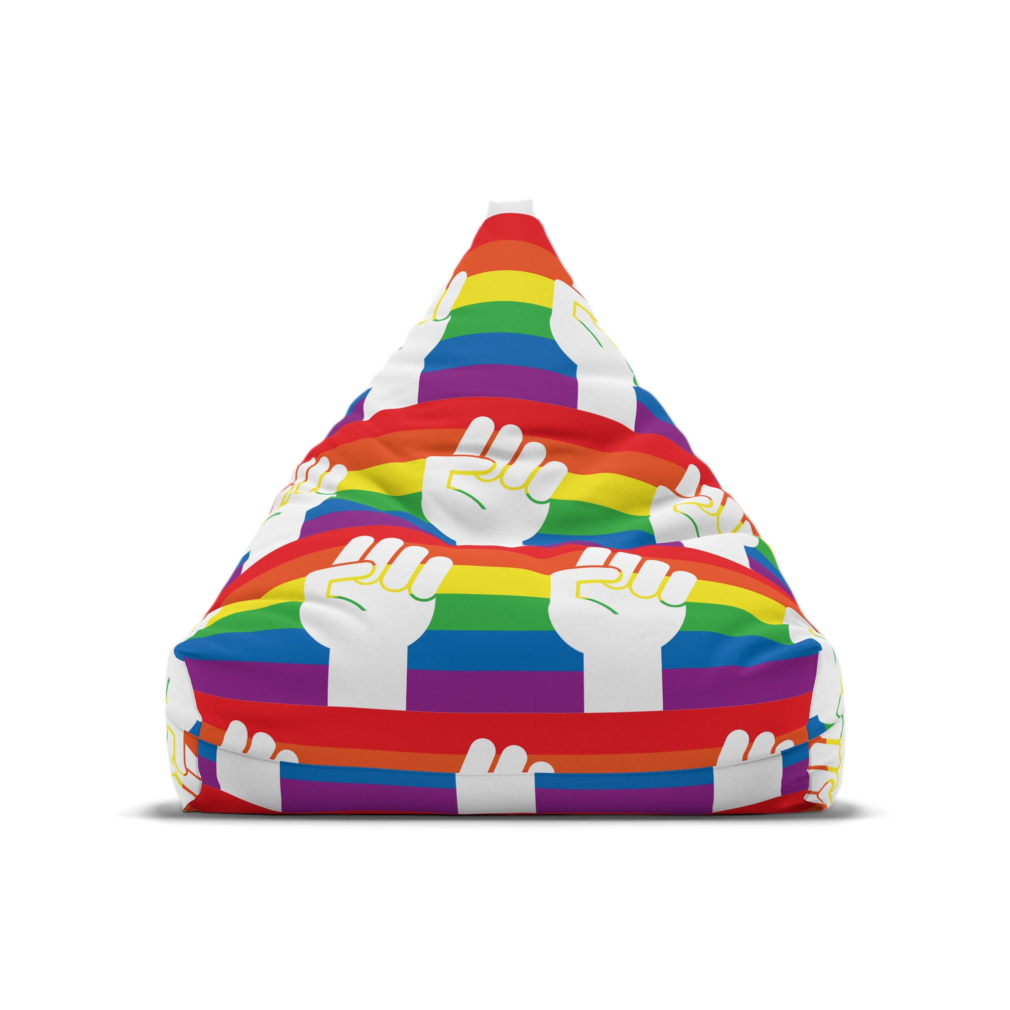 Lgbt Hand Flat Bean Bag Chair Cover - Image 5