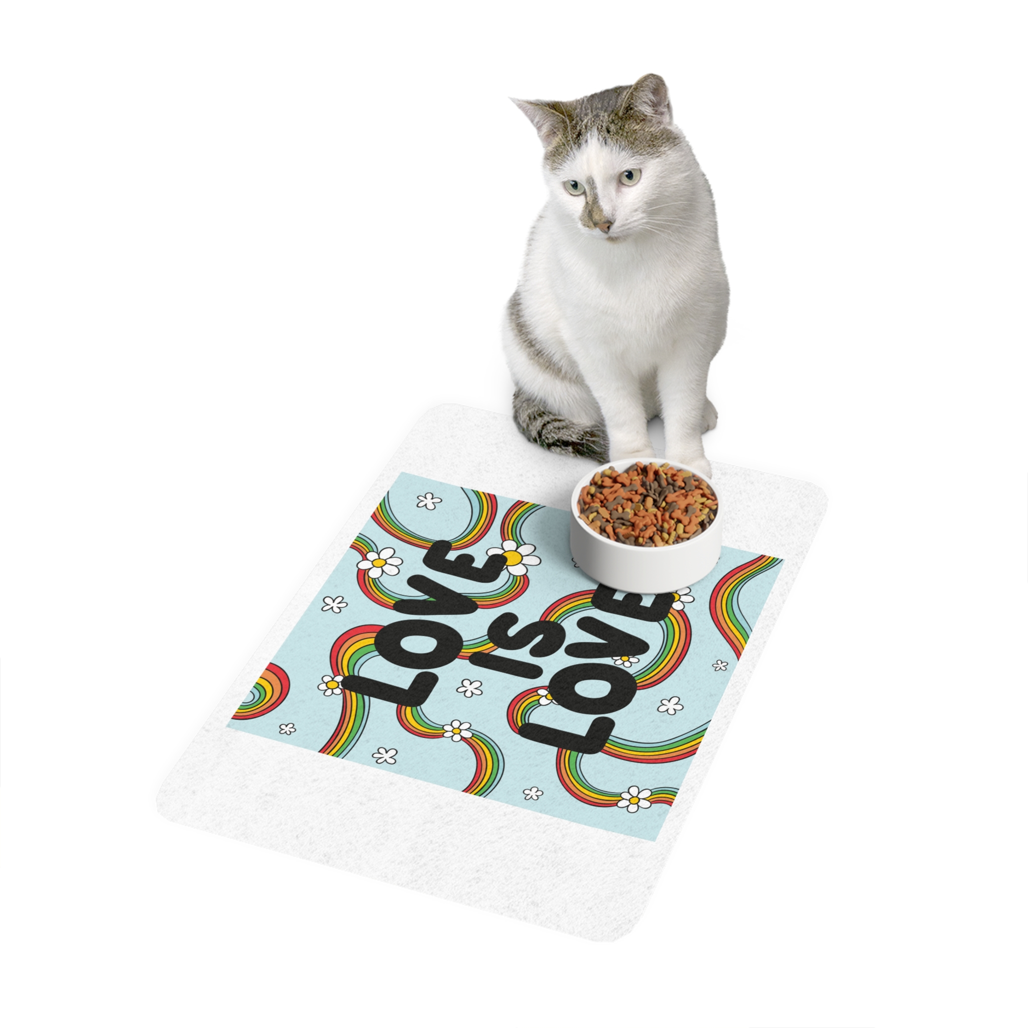 Pride Day Lettering Concept Pet Food Mat 12x18 - Image 3