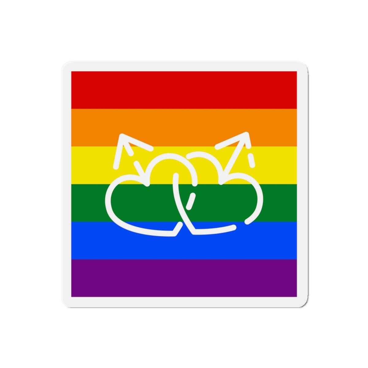 Fight Lgbt Rainbow Icon Element Gender Identity Icon Thin Line Icon Website Design Development App D Die Cut Magnets - Image 7