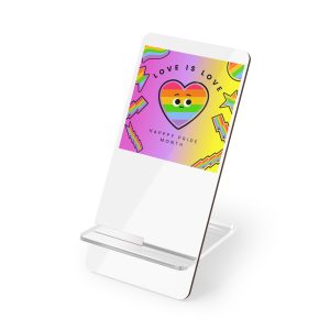 Free Vector Colorful Pride Month Mobile Display Stand For Smartphones