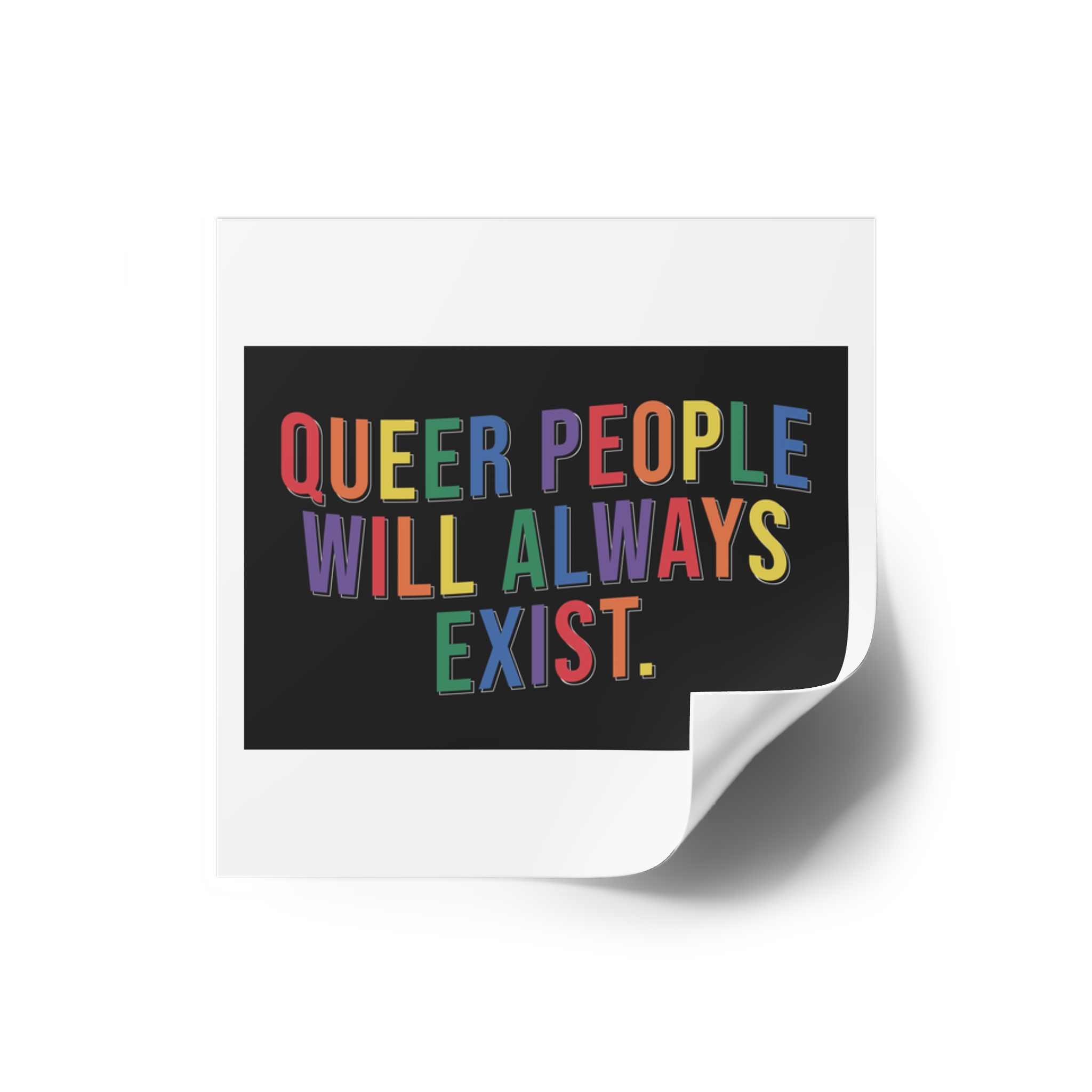 Pride Lgbtq Gay Typography Vector Tshirt Design(12) Laminate Stickers Square - Image 14
