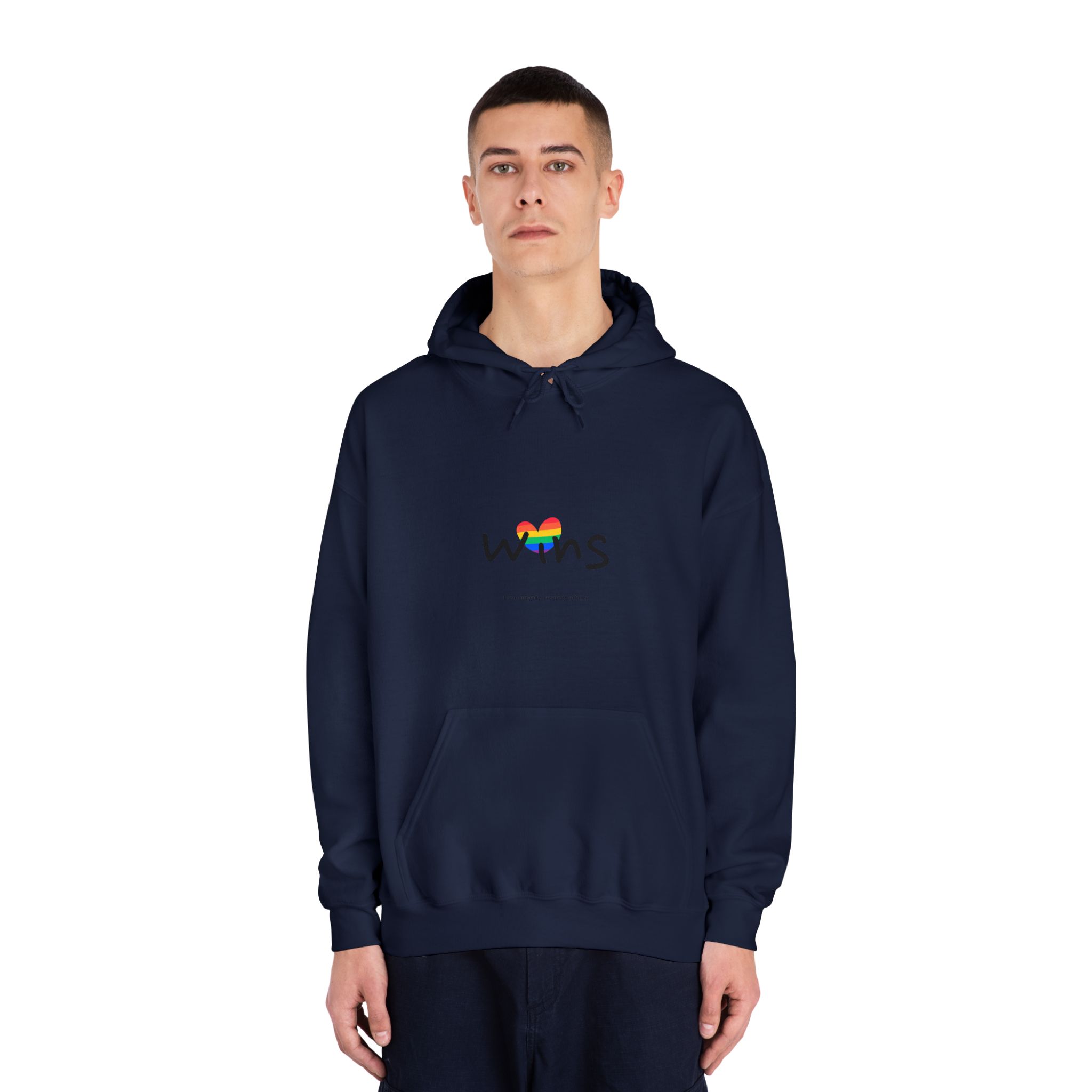 Love Letter Pride Rainbow Lettering Text Writing Pattern Freedom Love Heart Homo Colors Flag Parade (2) Unisex Dryblend Hooded Sweatshirt - Image 31